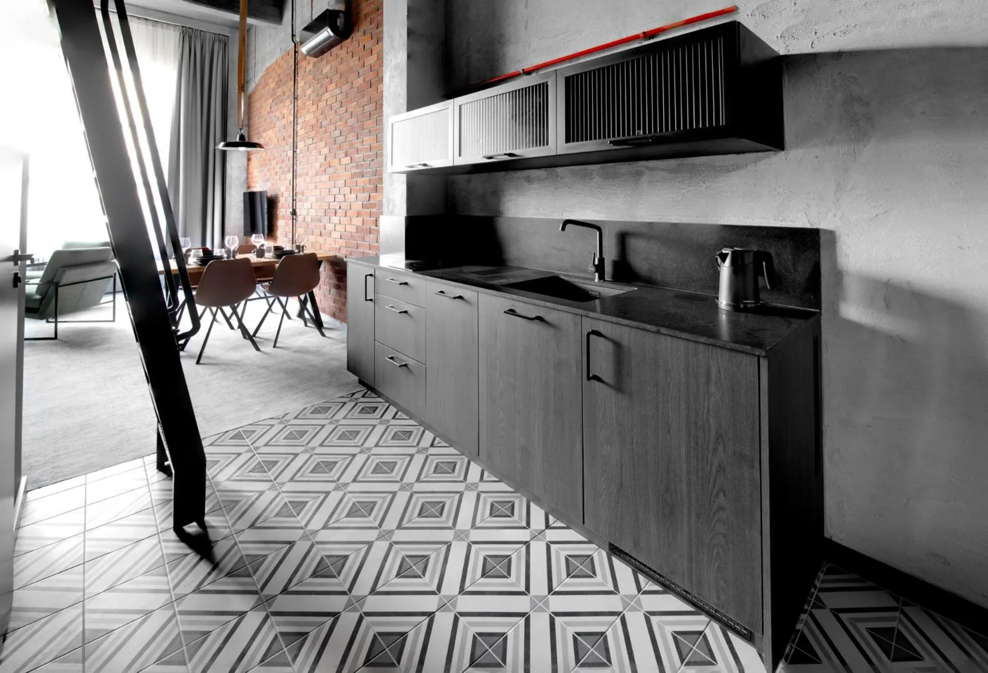 Kitchen or kitchenette in MONTOWNIA Lofts & Experience