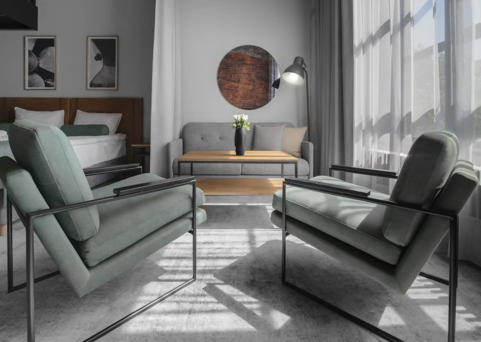 Bed in MONTOWNIA Lofts & Experience