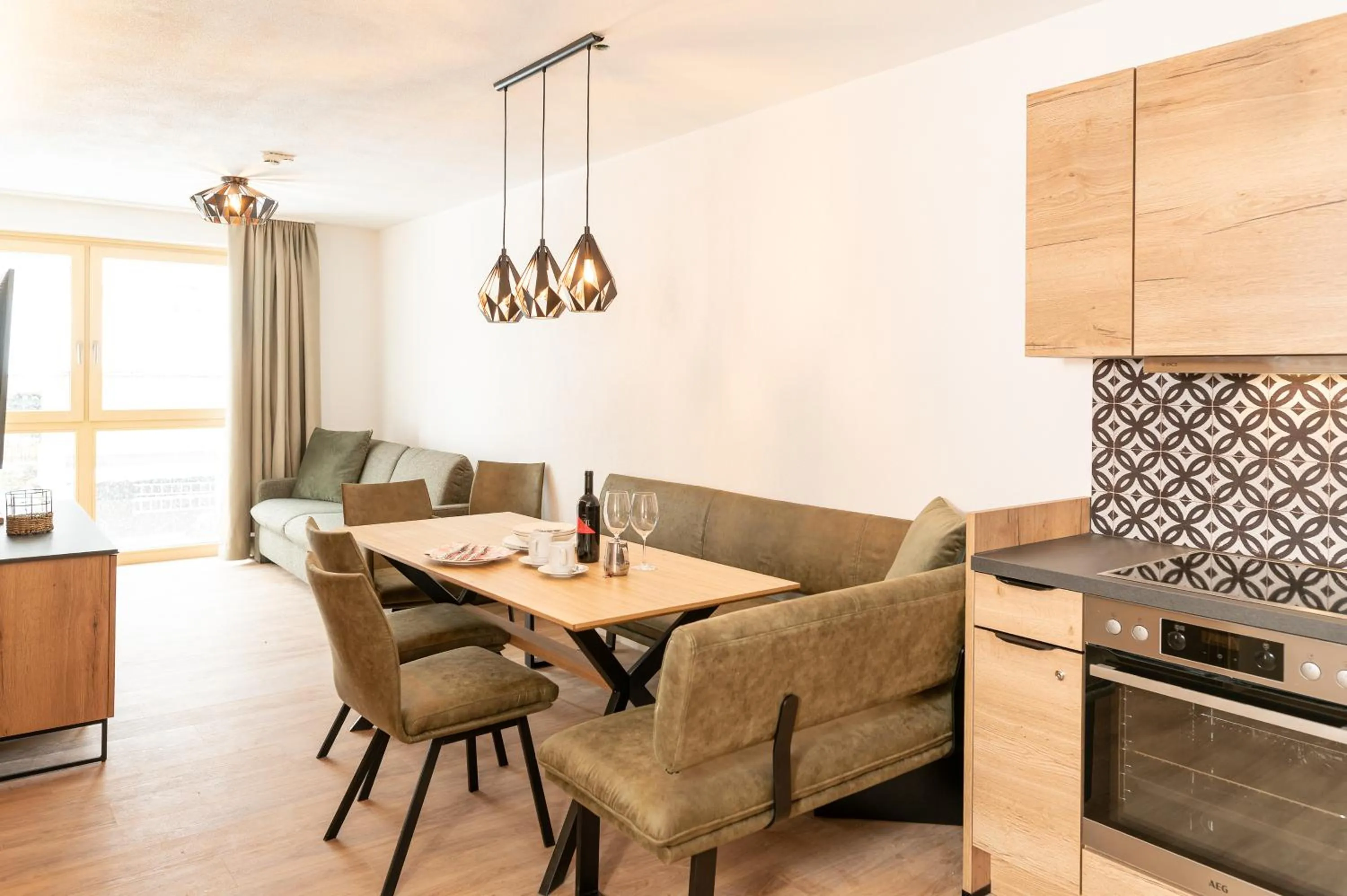 Living room in AlpenParks Wildbach Lodge Hochkönig