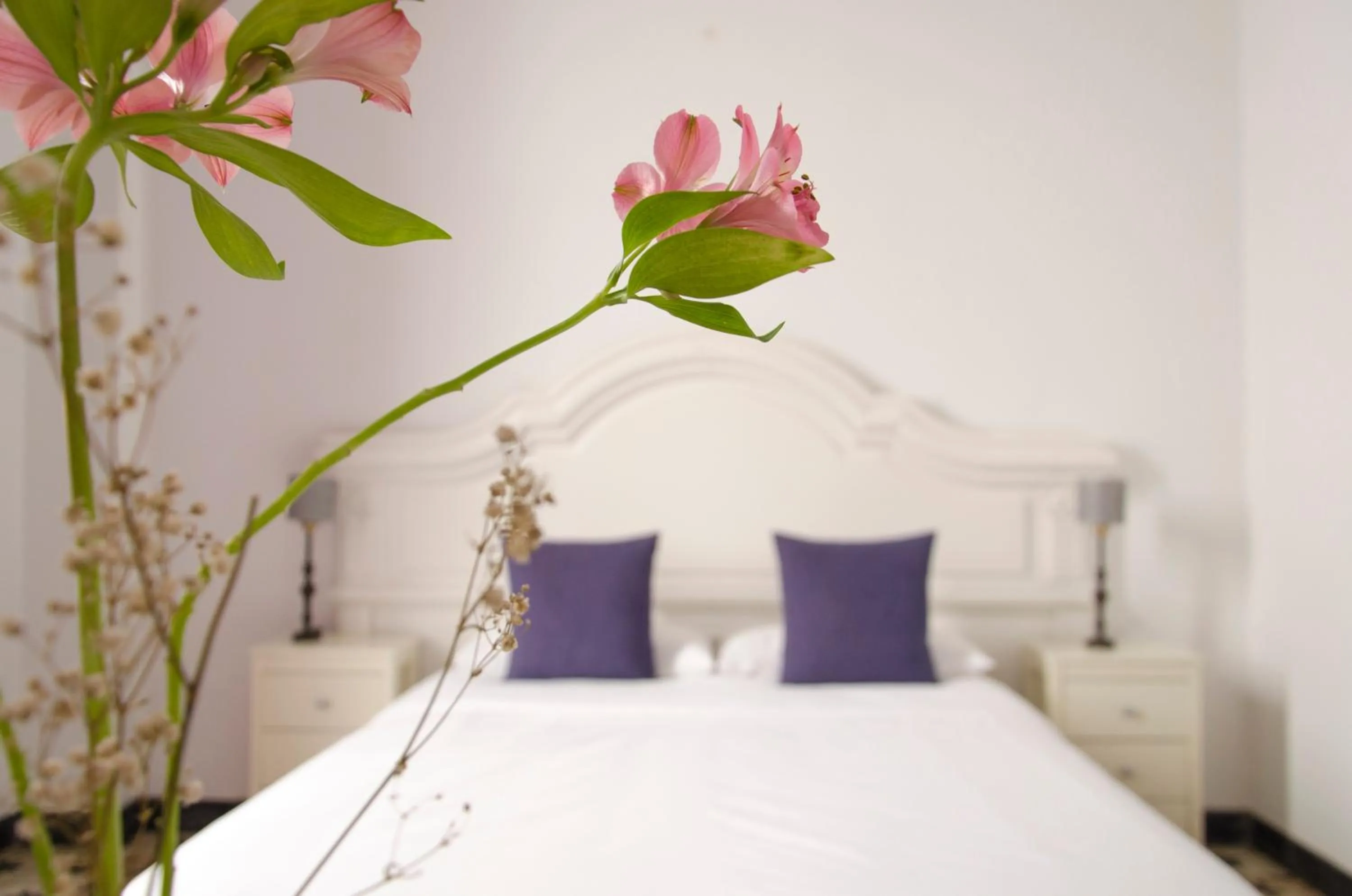 Bed in Hotel rural casona Santo Domingo