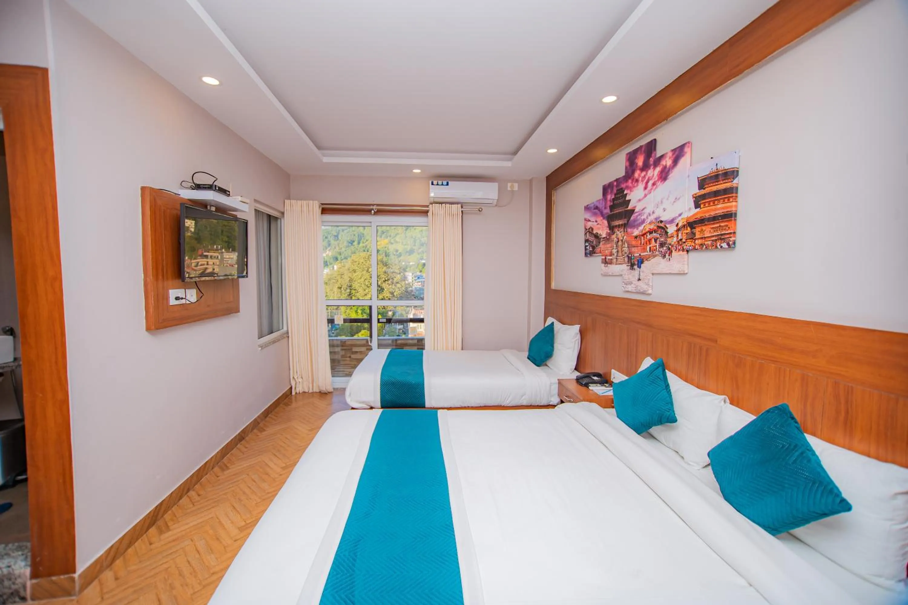 Bed in Majheri Resort and Spa