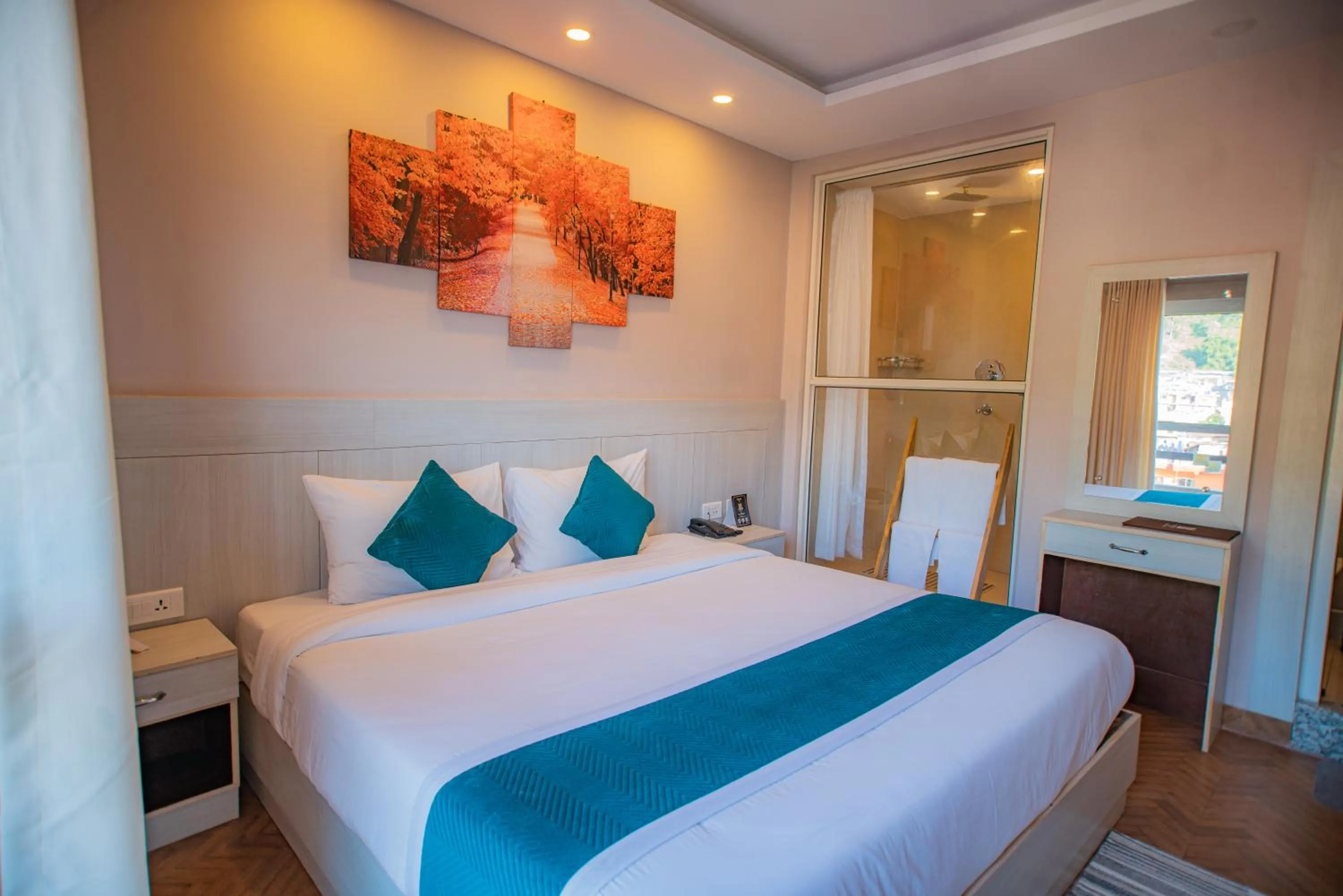 Bed in Majheri Resort and Spa