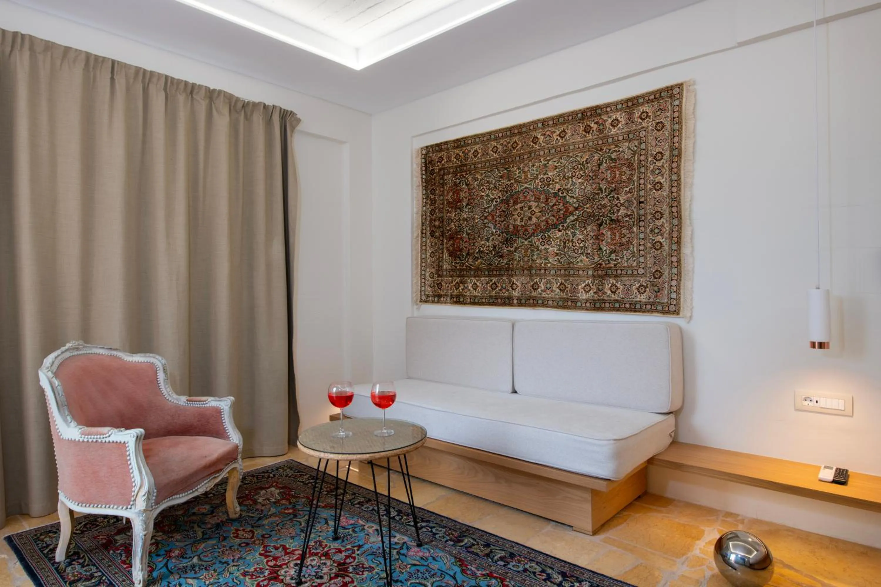 Living room, Bed in Orpheas Resort Hotel (Adults Only)