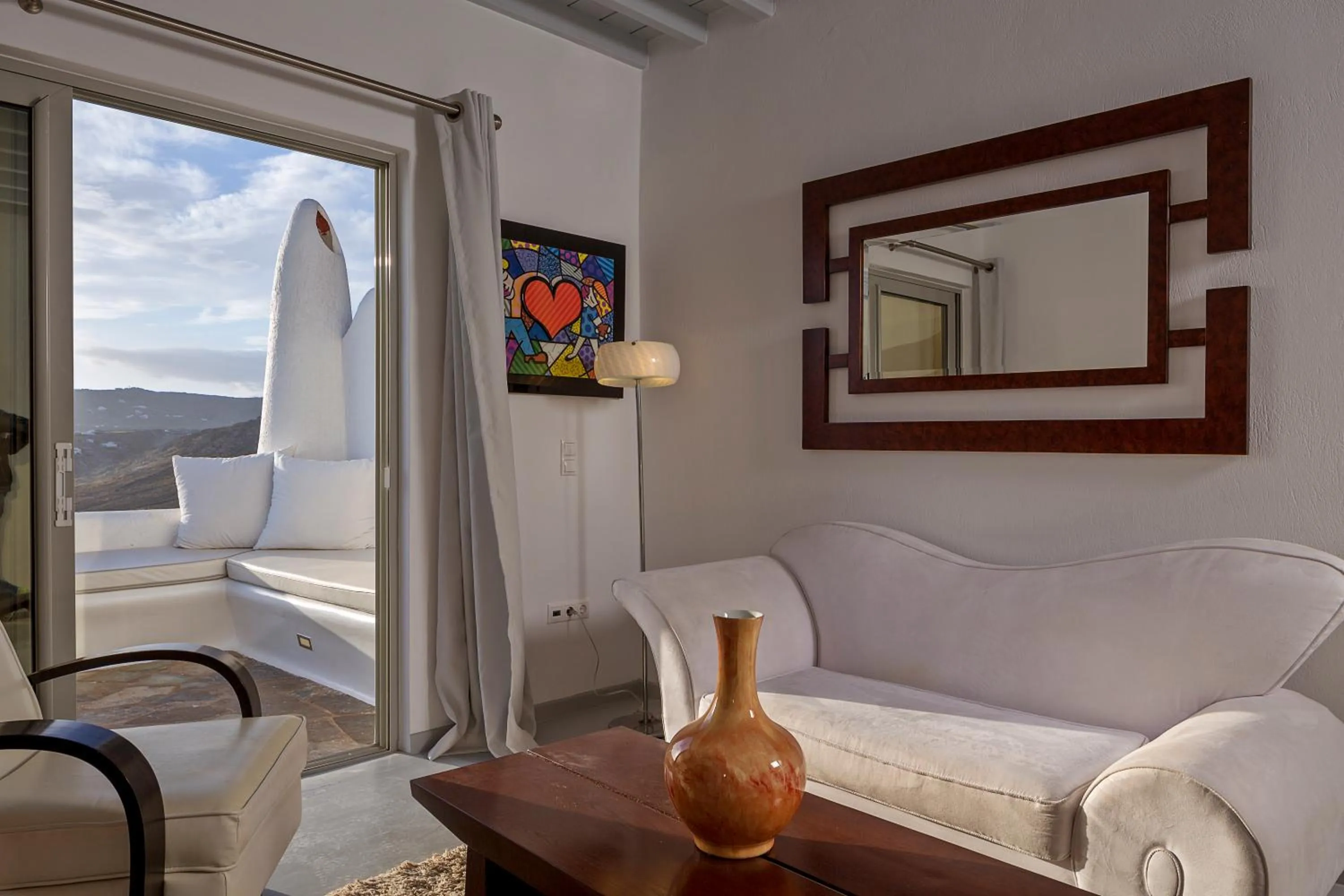 Seating area in Greco Philia Hotel Boutique