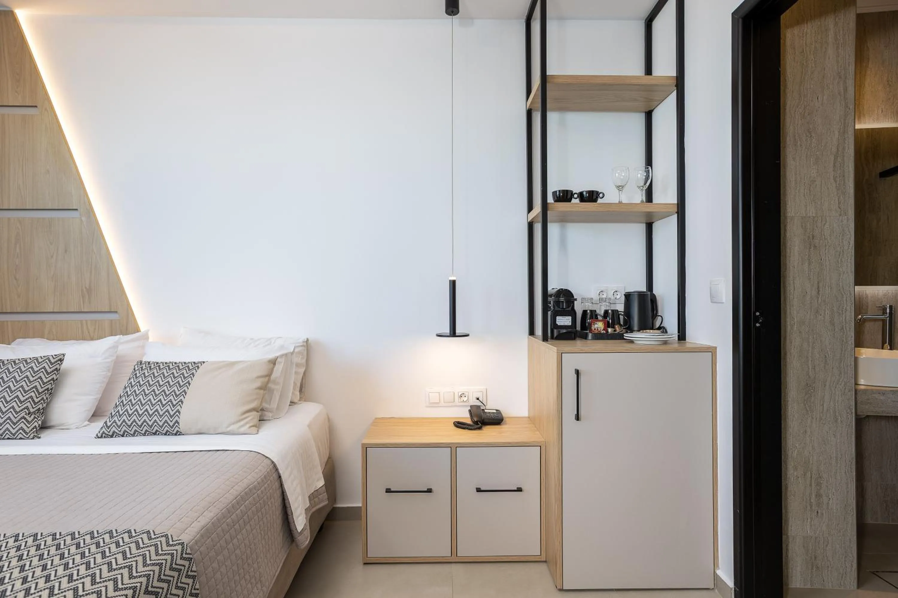 Bed in Poseidon Hotel