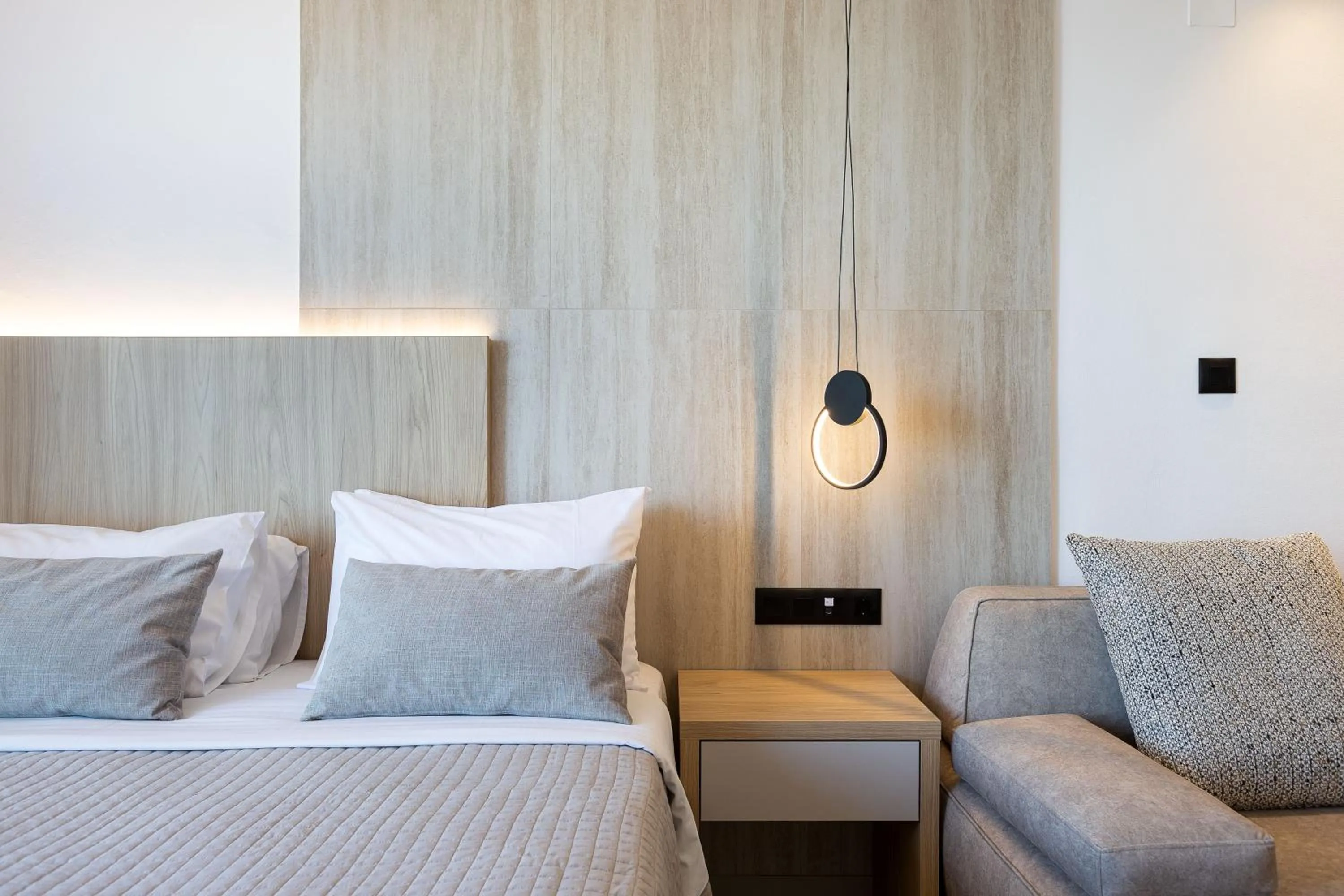 Bed in Poseidon Hotel