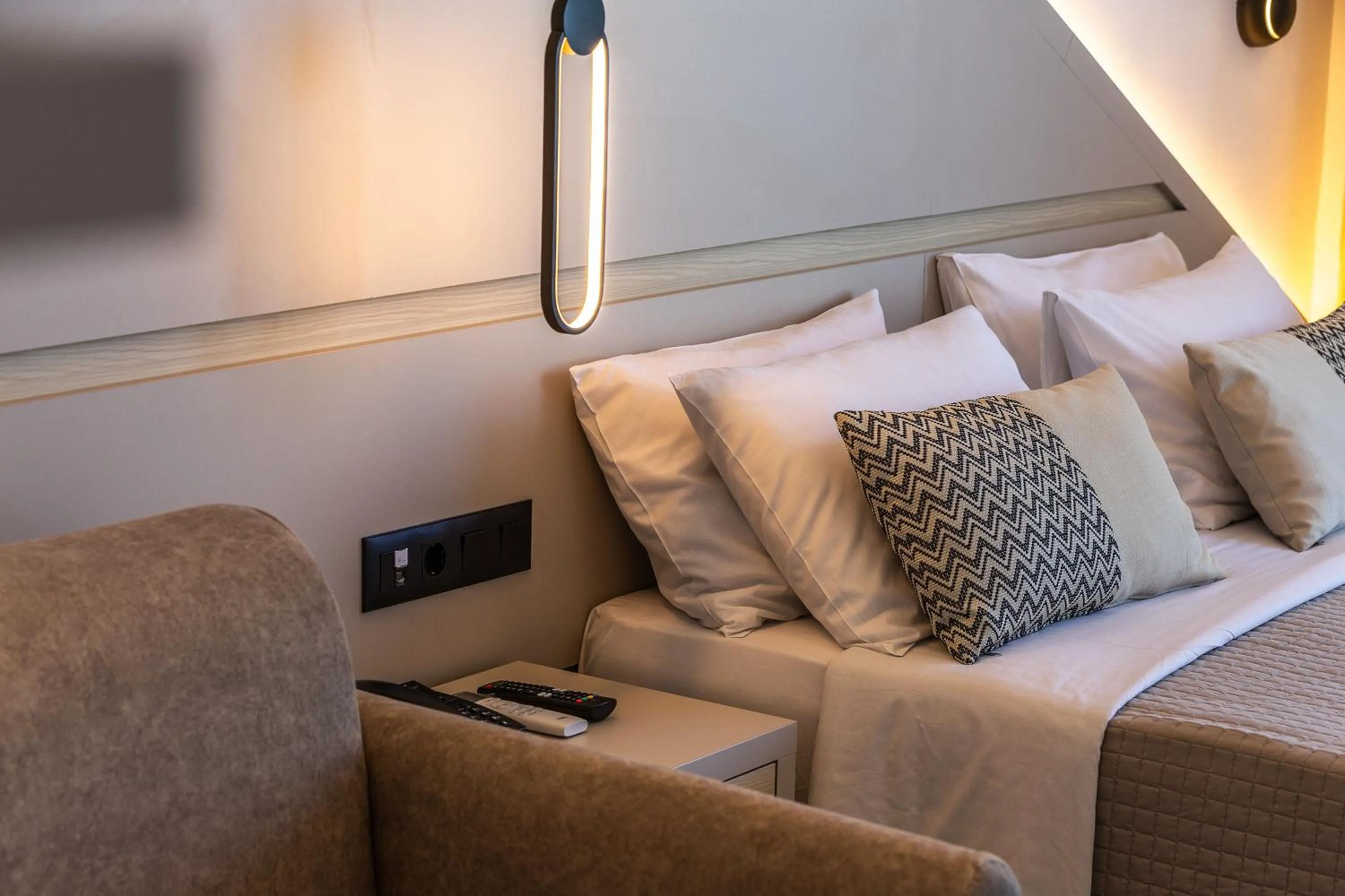 Bed in Poseidon Hotel