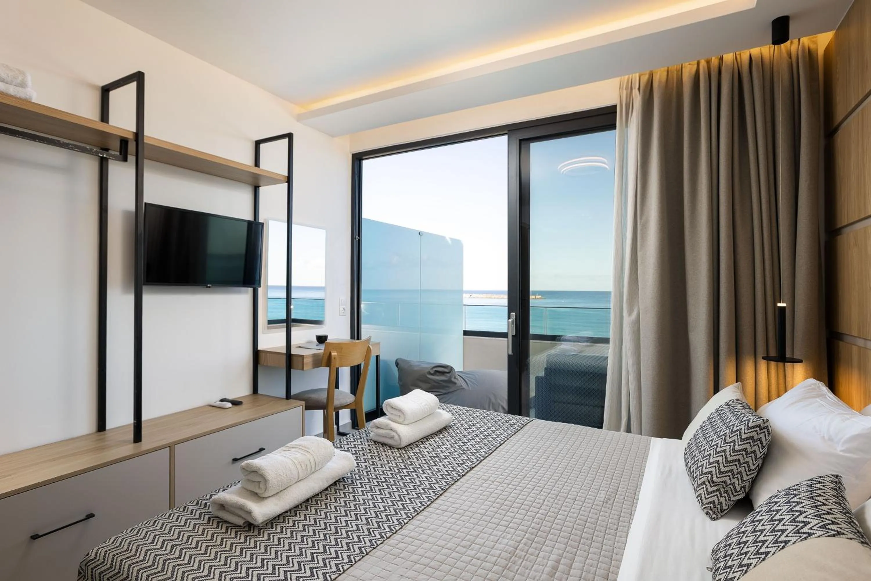 Bed in Poseidon Hotel