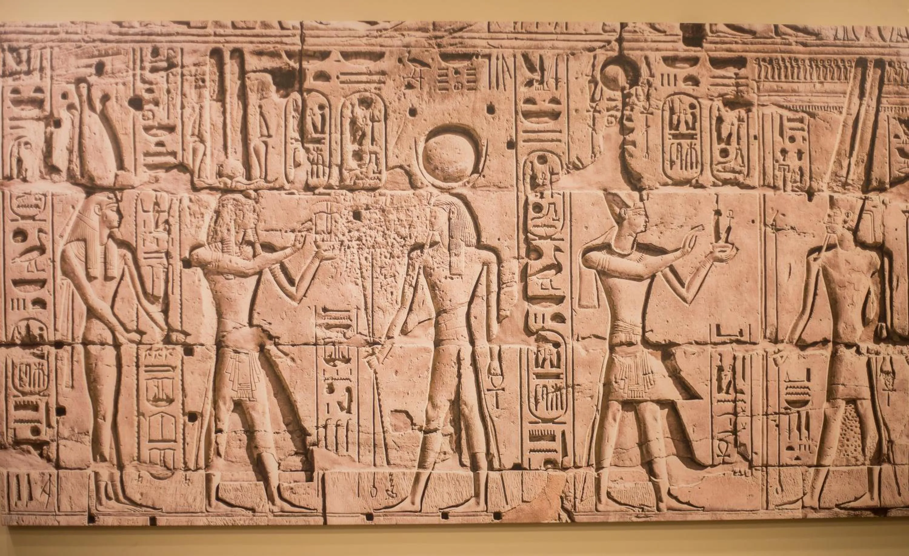 People in Asia Grand Museum & Pyramids view