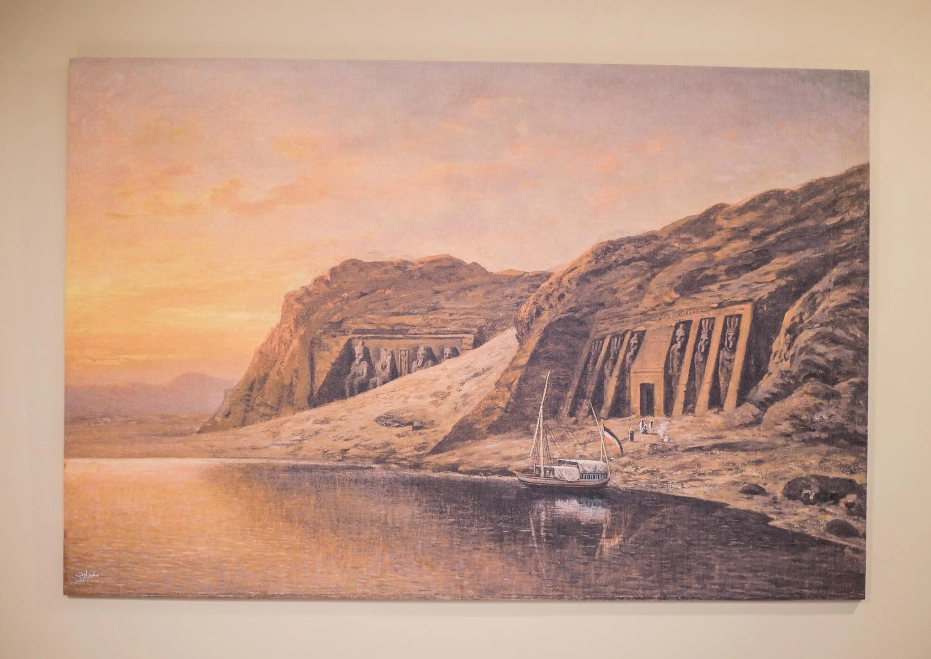 Decorative detail in Asia Grand Museum & Pyramids view