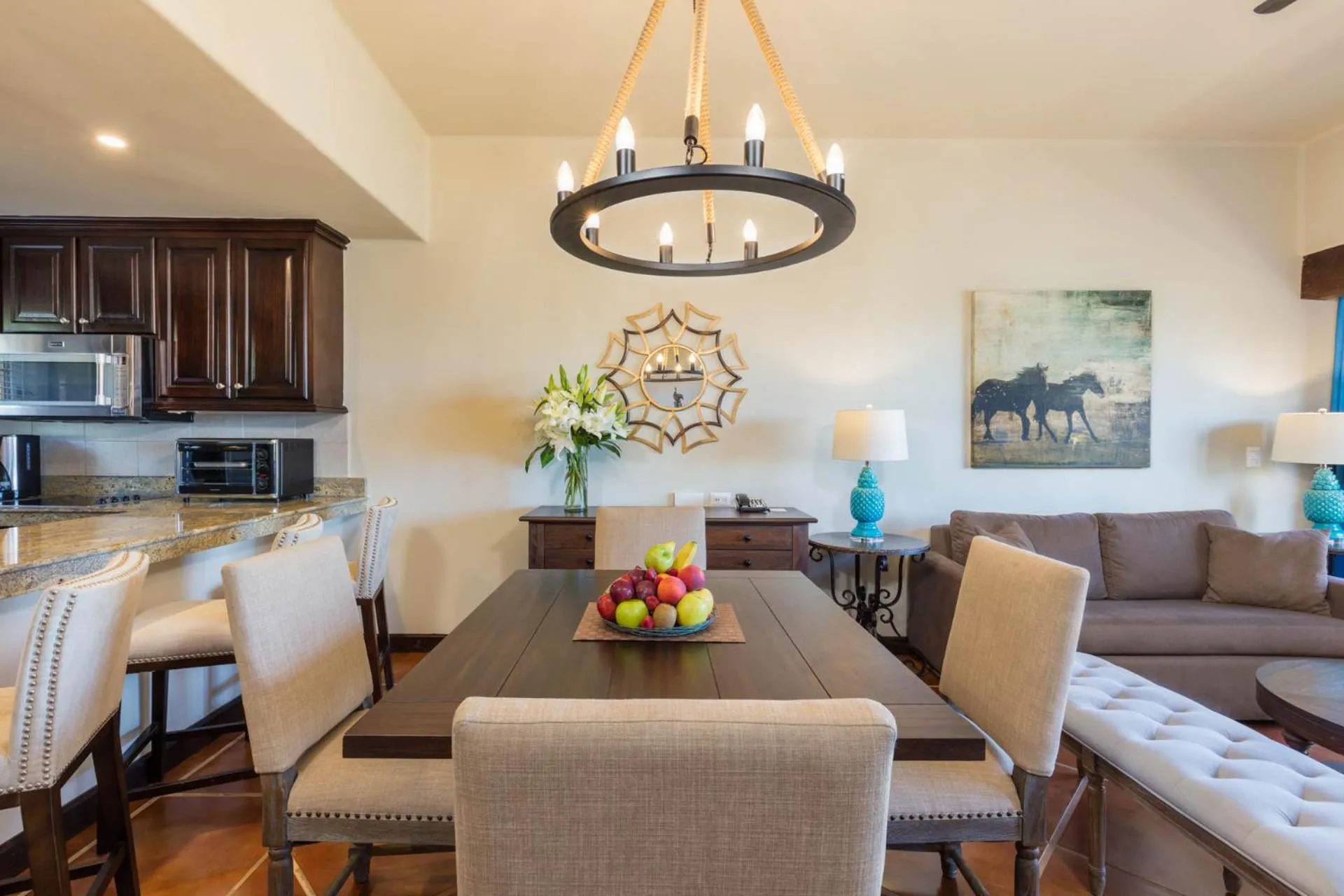 Dining area in The Club at Hacienda del Mar
