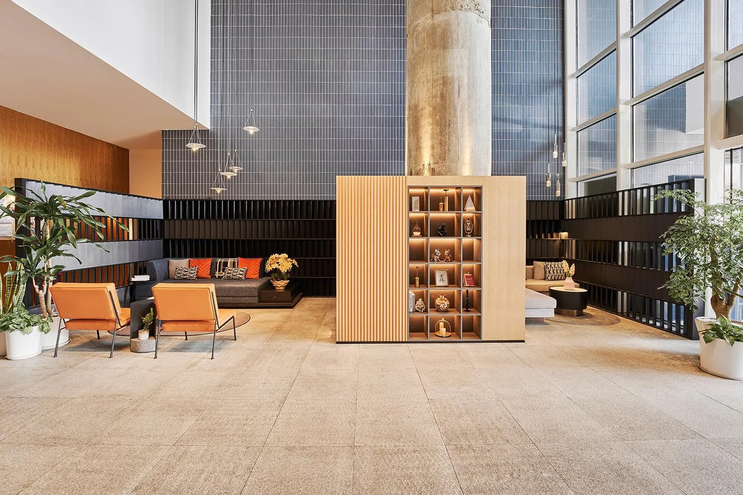 Communal lounge/ TV room in base-Shanghai SUHE Serviced Apartment, Near East Nanjing Road & People's Square