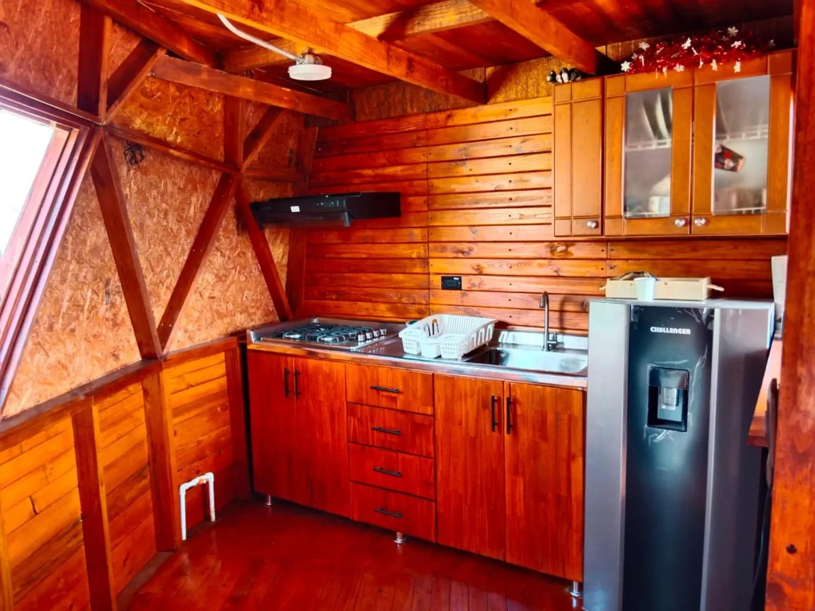 Kitchen or kitchenette in Glamping San Sebastian