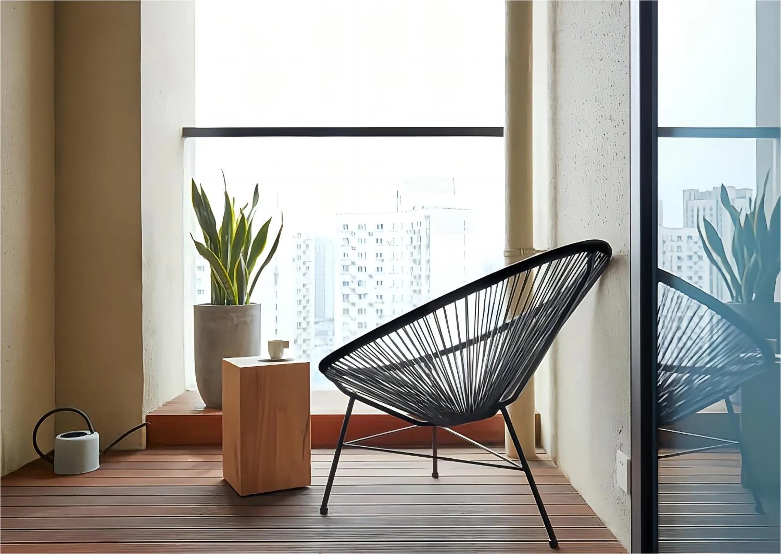 Balcony/Terrace in base-PUSAN Serviced Apartment -Shanghai New International Expo Centre