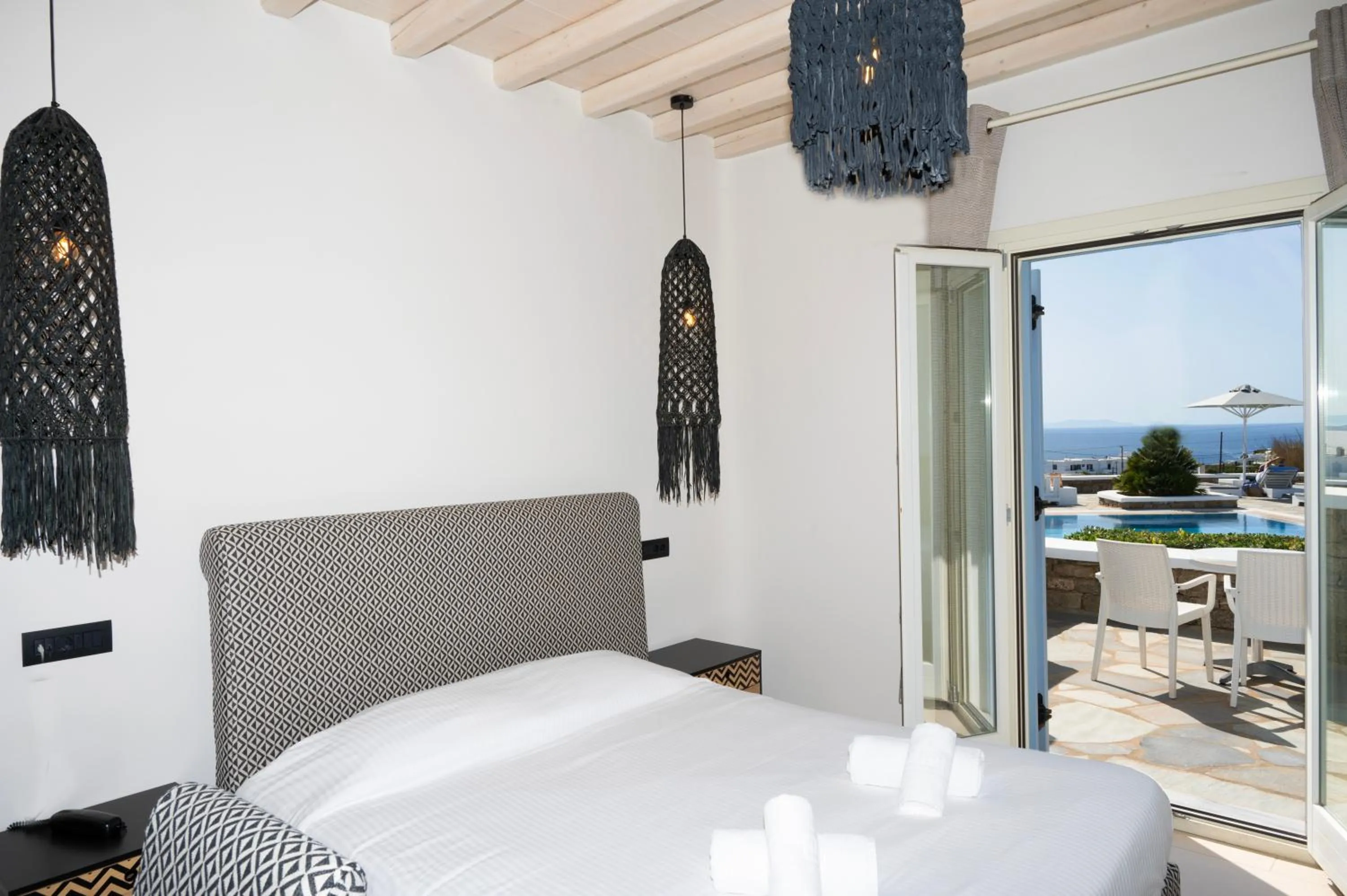 View (from property/room), Bed in Aeolos Resort