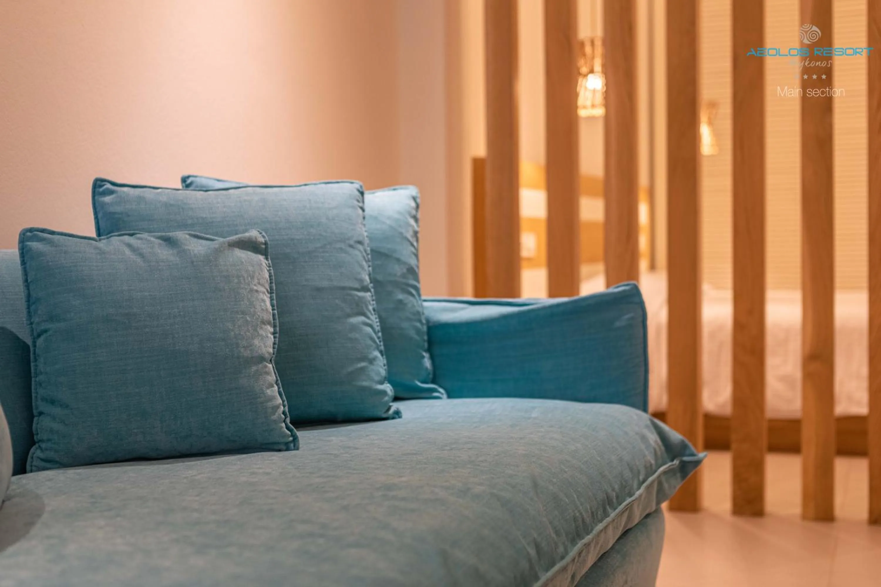 Bed in Aeolos Resort