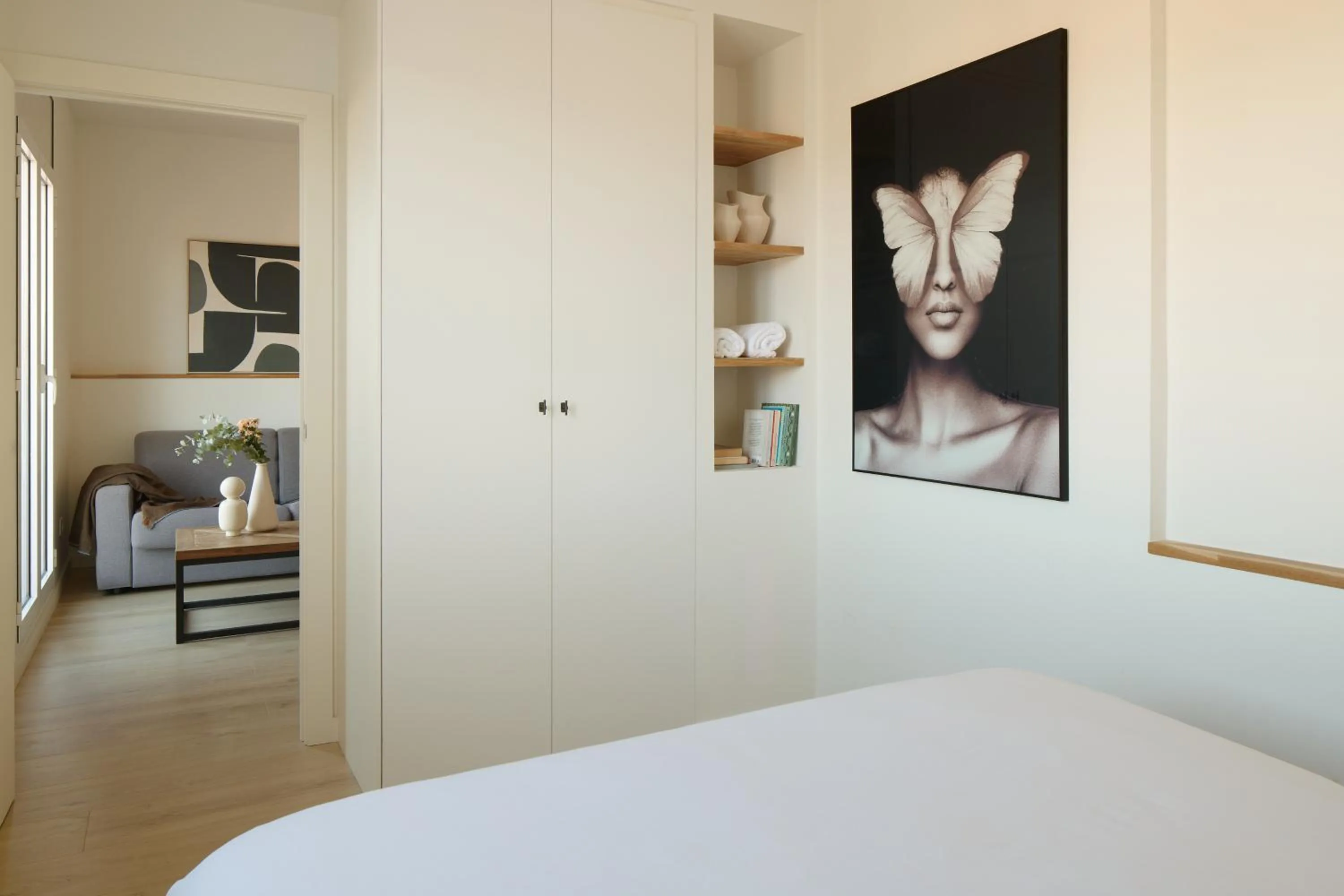 Decorative detail, Bed in Factory Apartments Barcelona