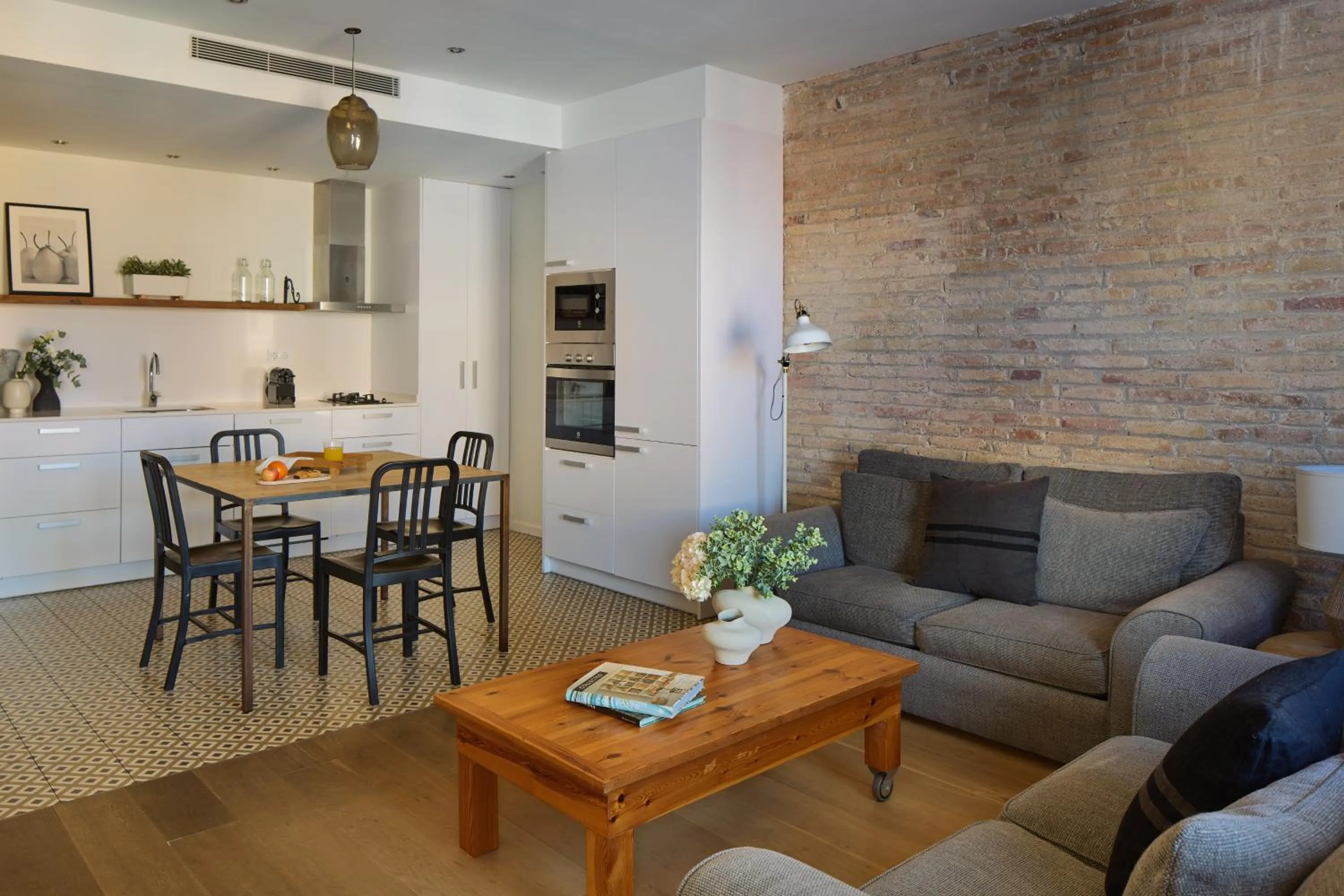 Kitchen or kitchenette in Factory Apartments Barcelona