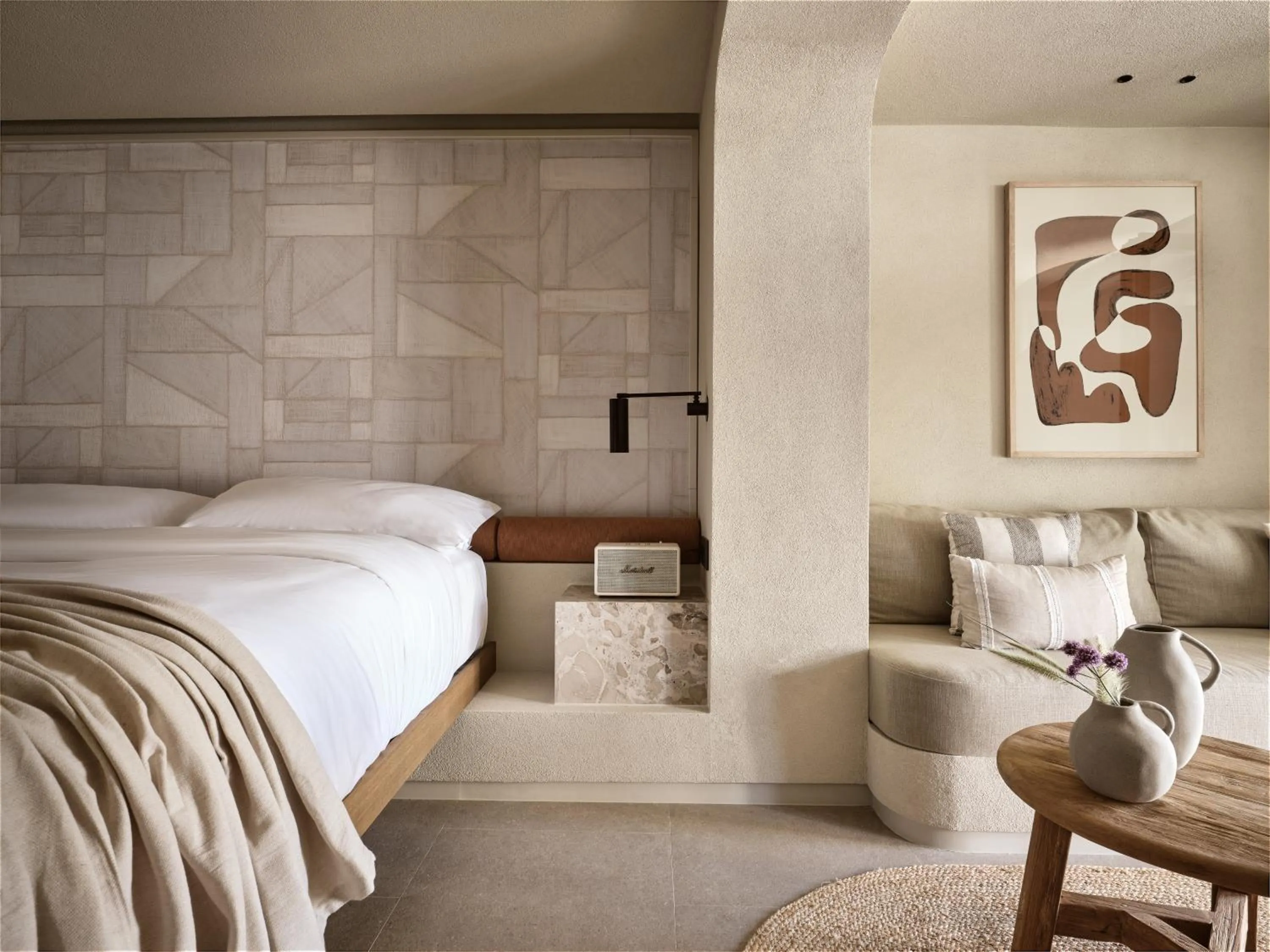 Bed in Domes Noruz Mykonos