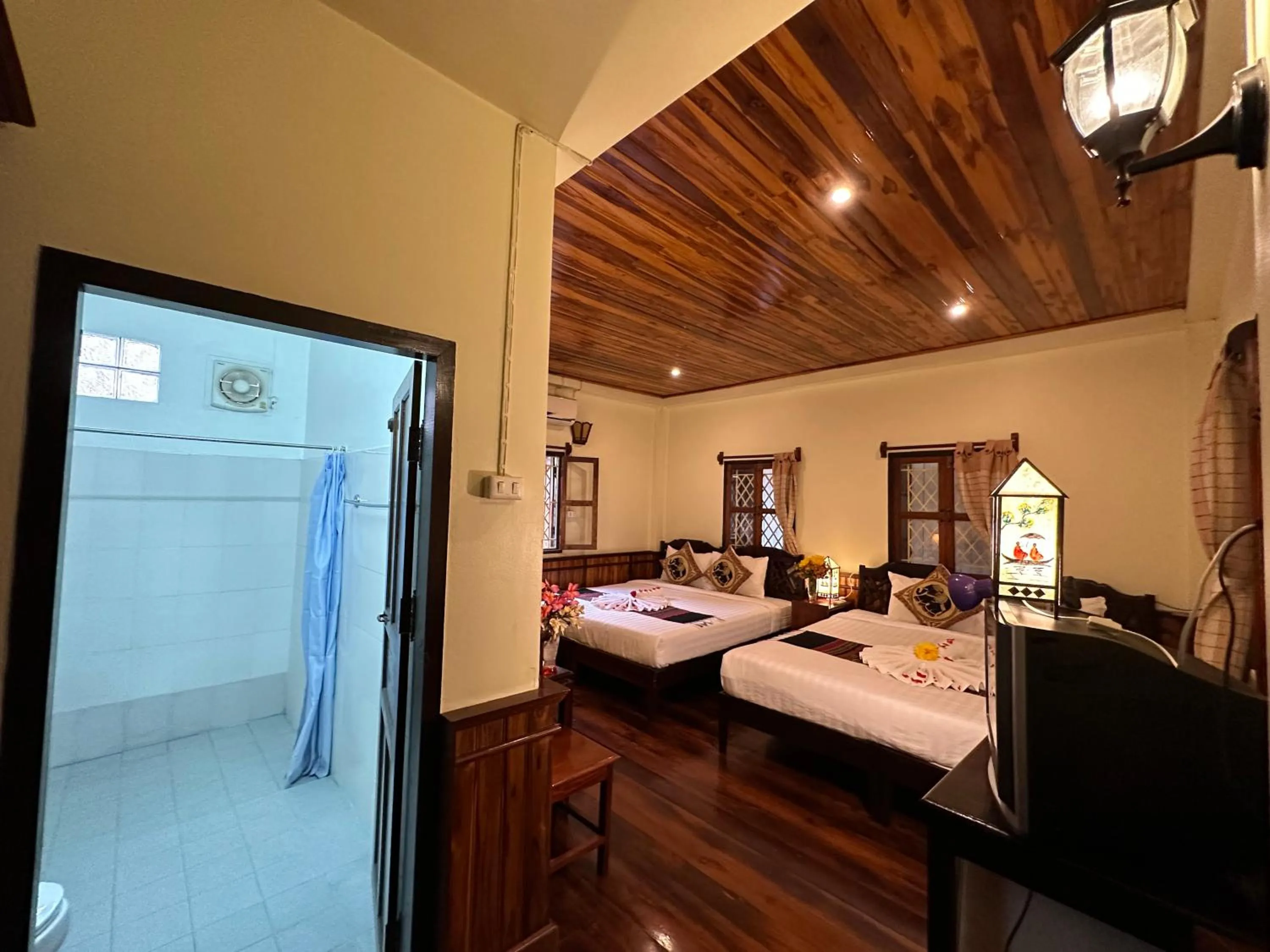 Bedroom, Bed in Villa Alounsavath Mekong Riverside