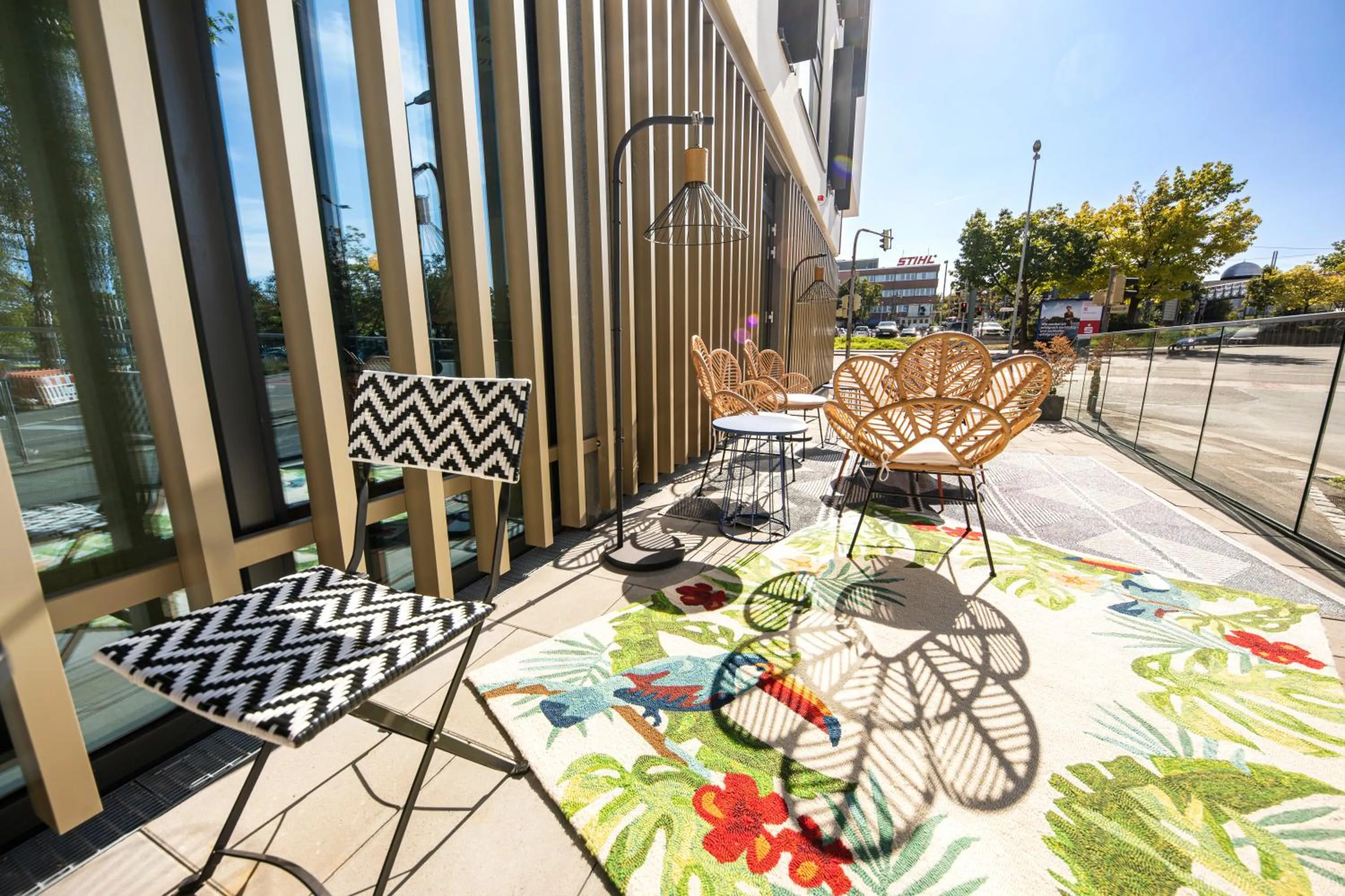 Balcony/Terrace in LOGINN Hotel Waiblingen