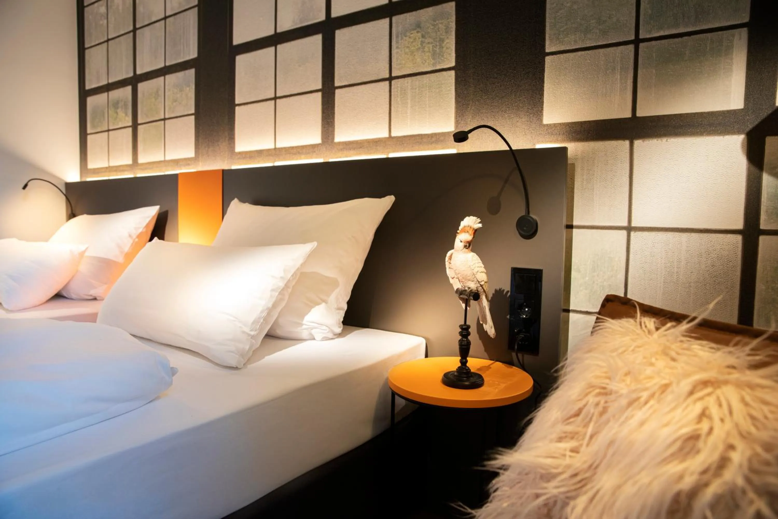 Bed in LOGINN Hotel Waiblingen
