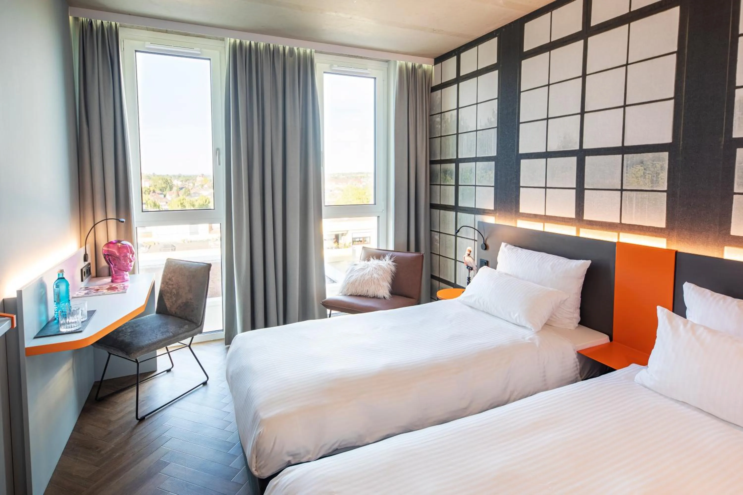 Photo of the whole room, Bed in LOGINN Hotel Waiblingen