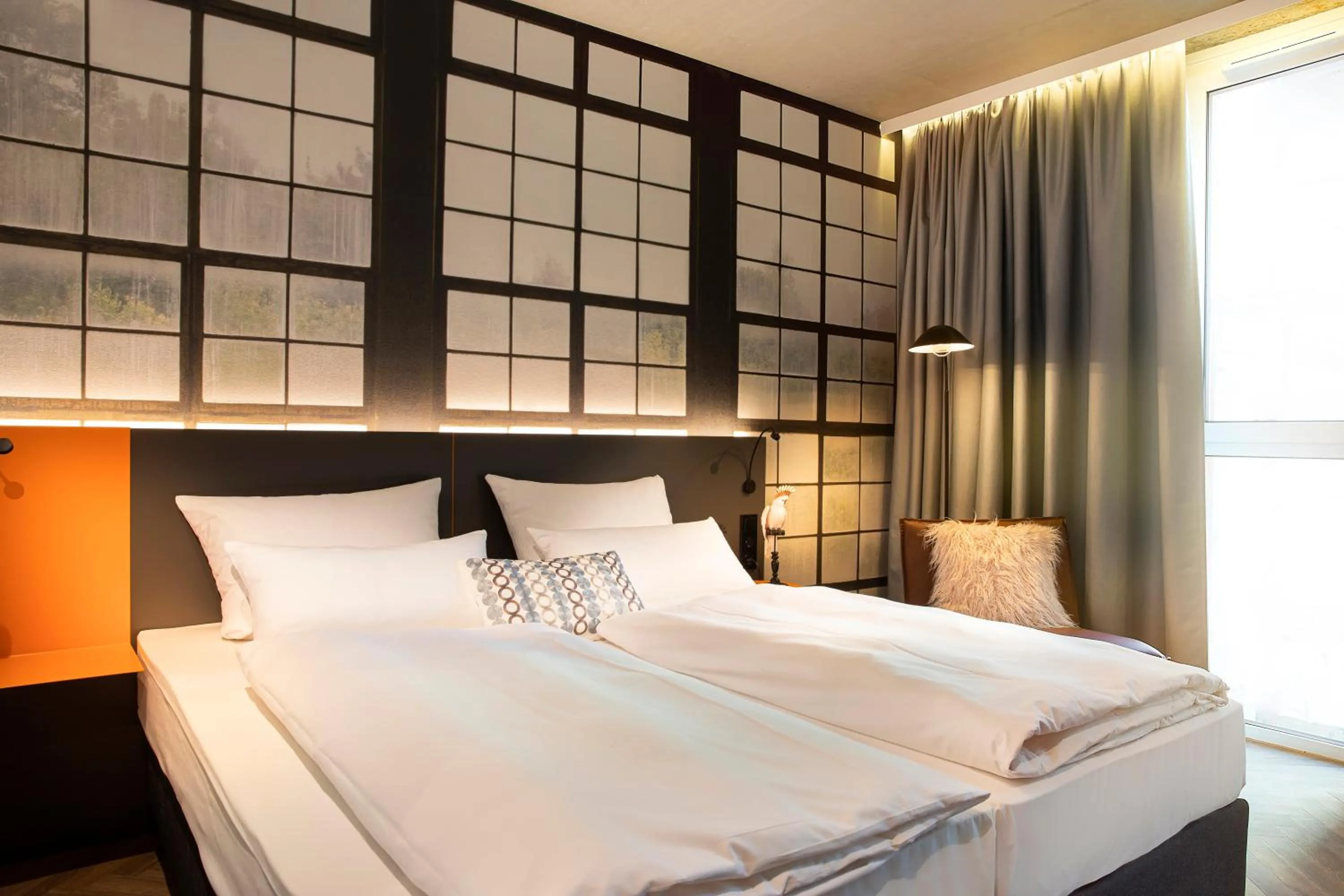 Photo of the whole room, Bed in LOGINN Hotel Waiblingen