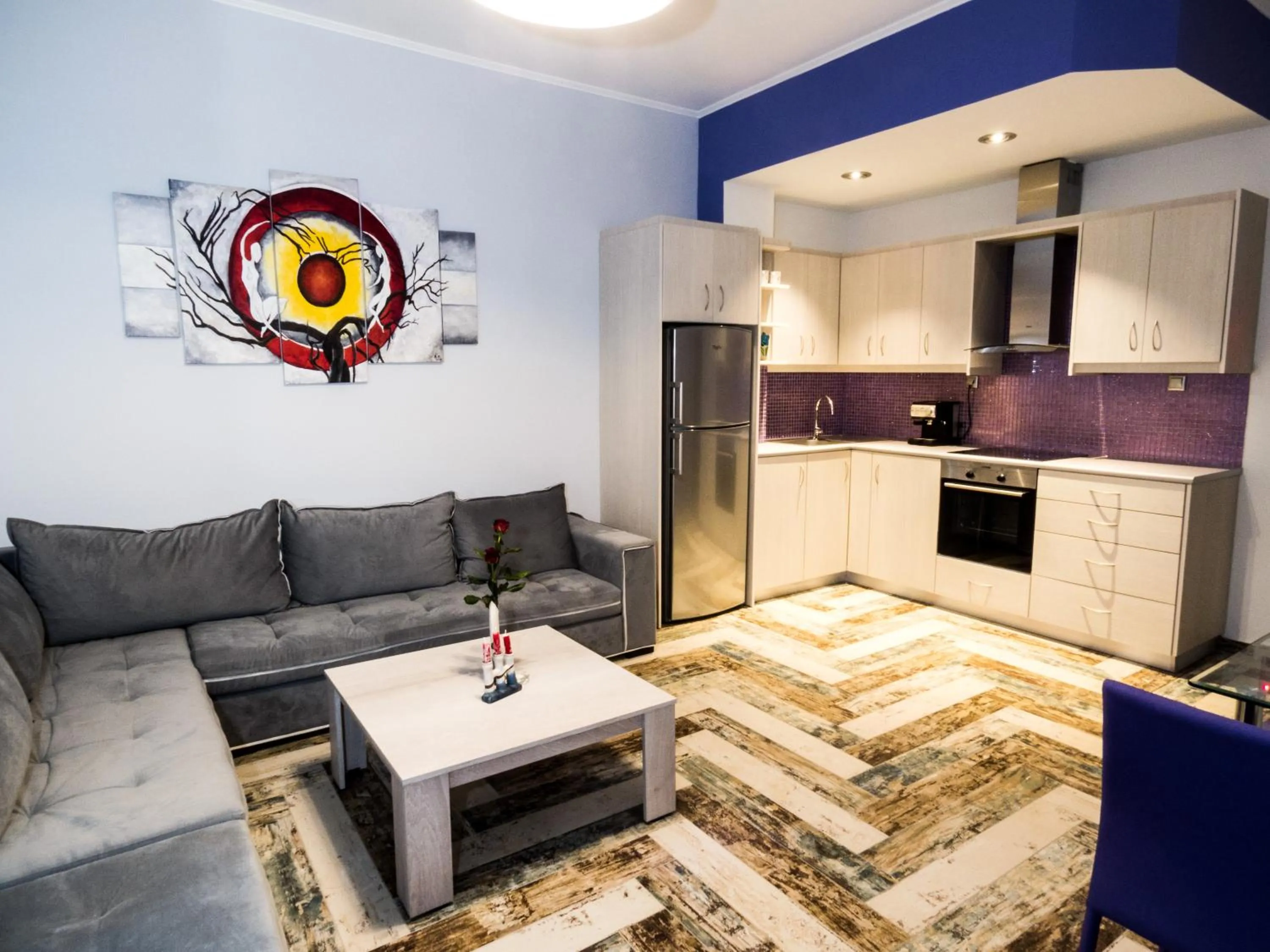 Kitchen or kitchenette in KasteliSuites