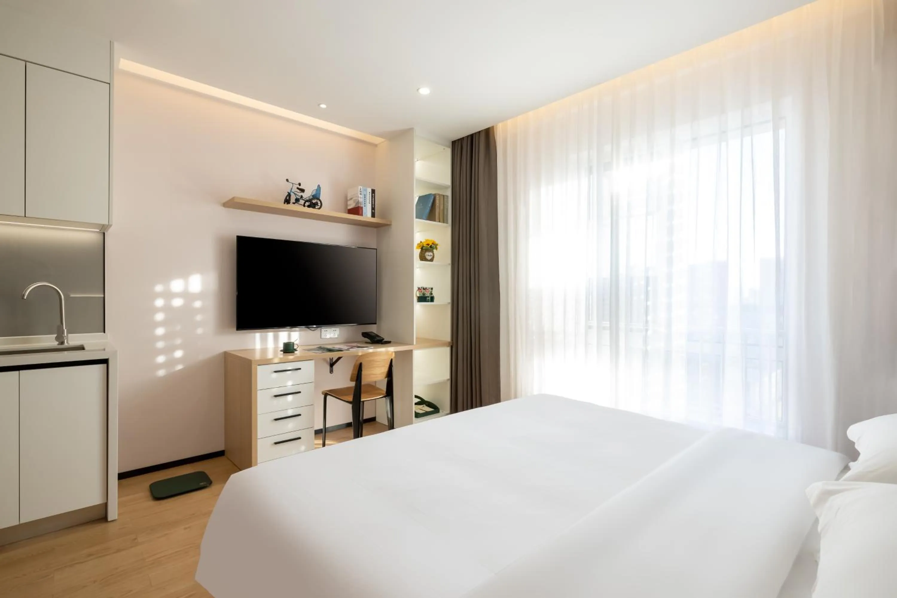 Photo of the whole room, Bed in Nost algia S Hotel Beijing Liangxiang University Town