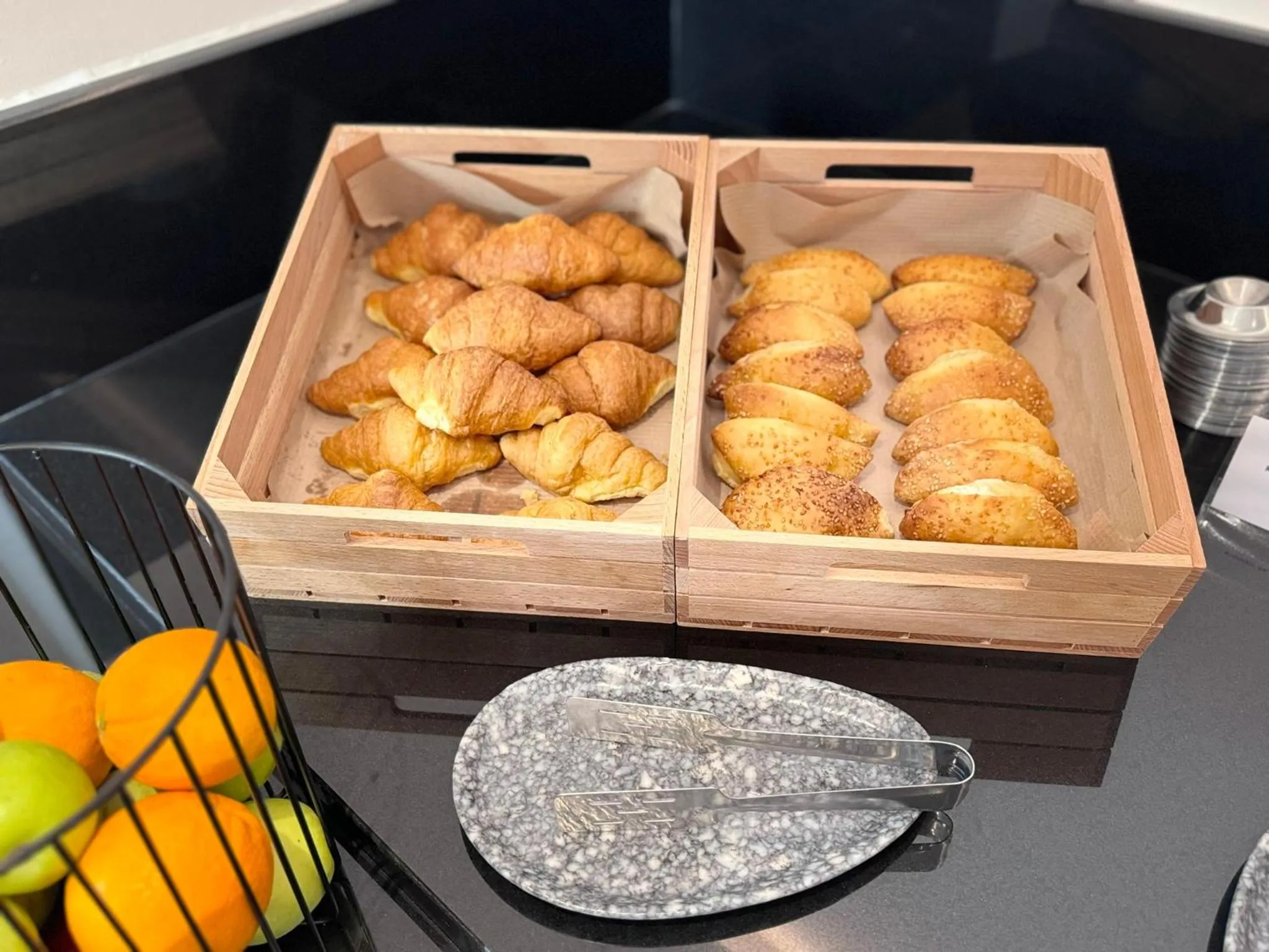 Buffet breakfast in Angela Downtown Hotel