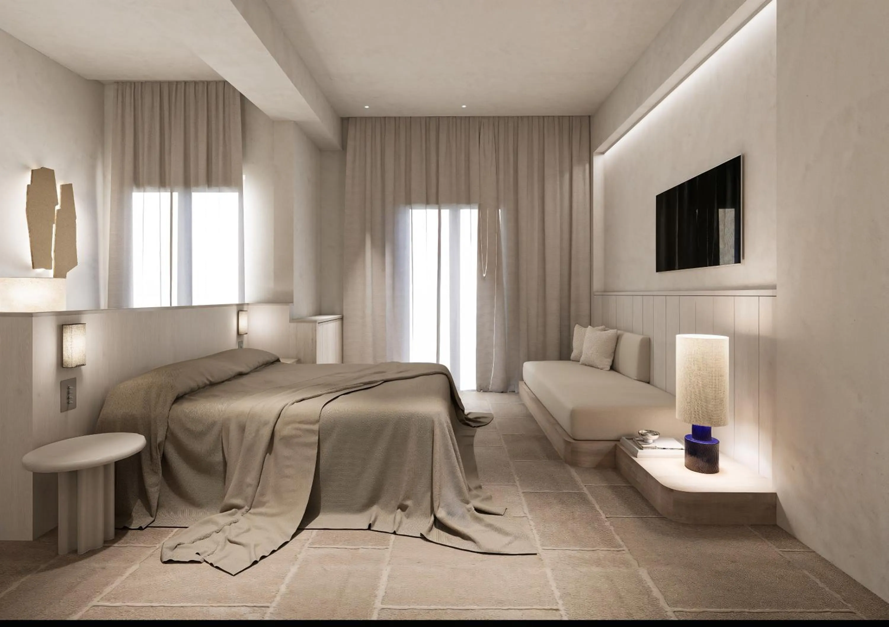 Bedroom, Bed in Meros, Santikos Collection