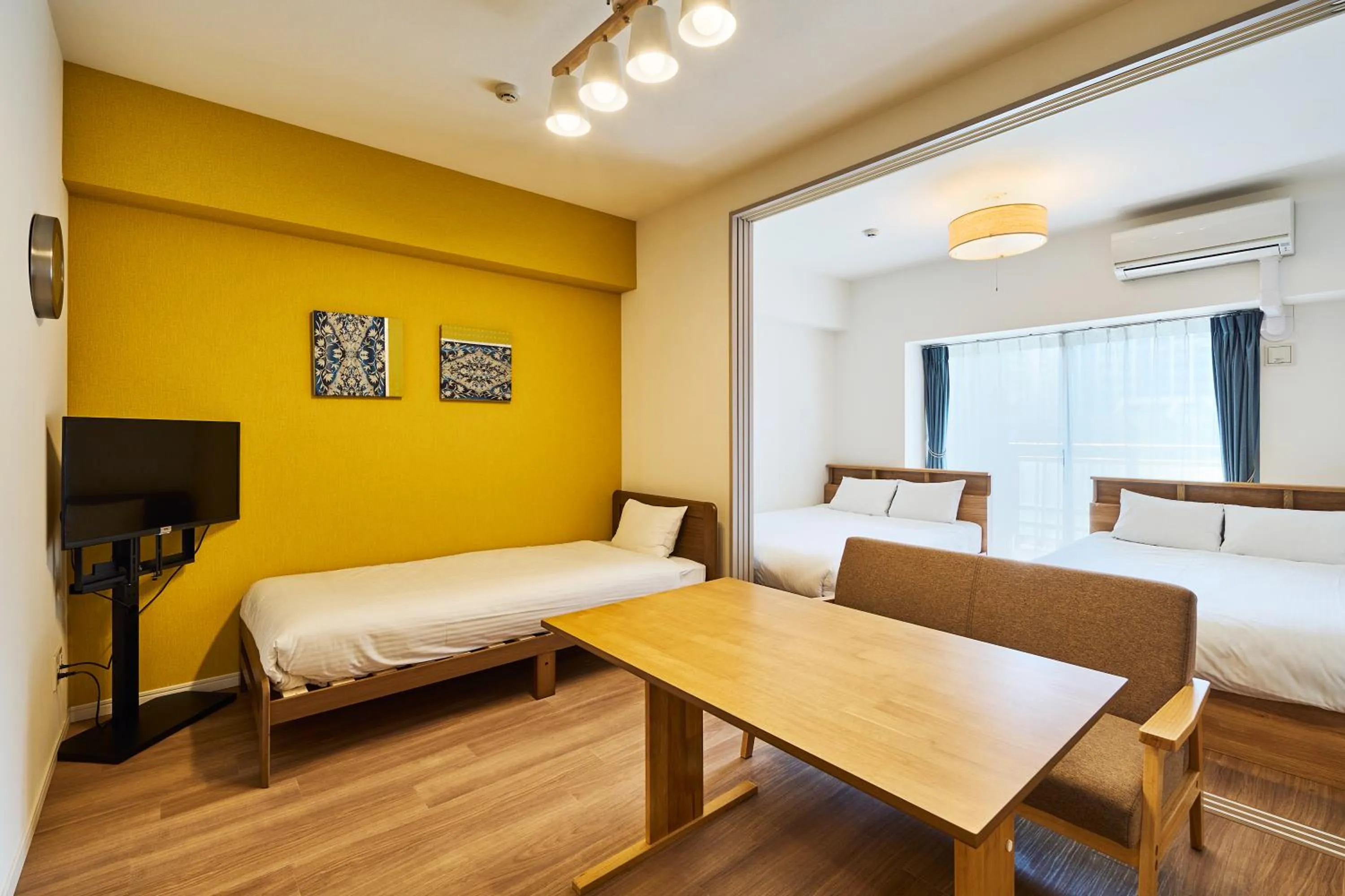 Bed in ALFACIO RIVERSIDE STAY HAKATA