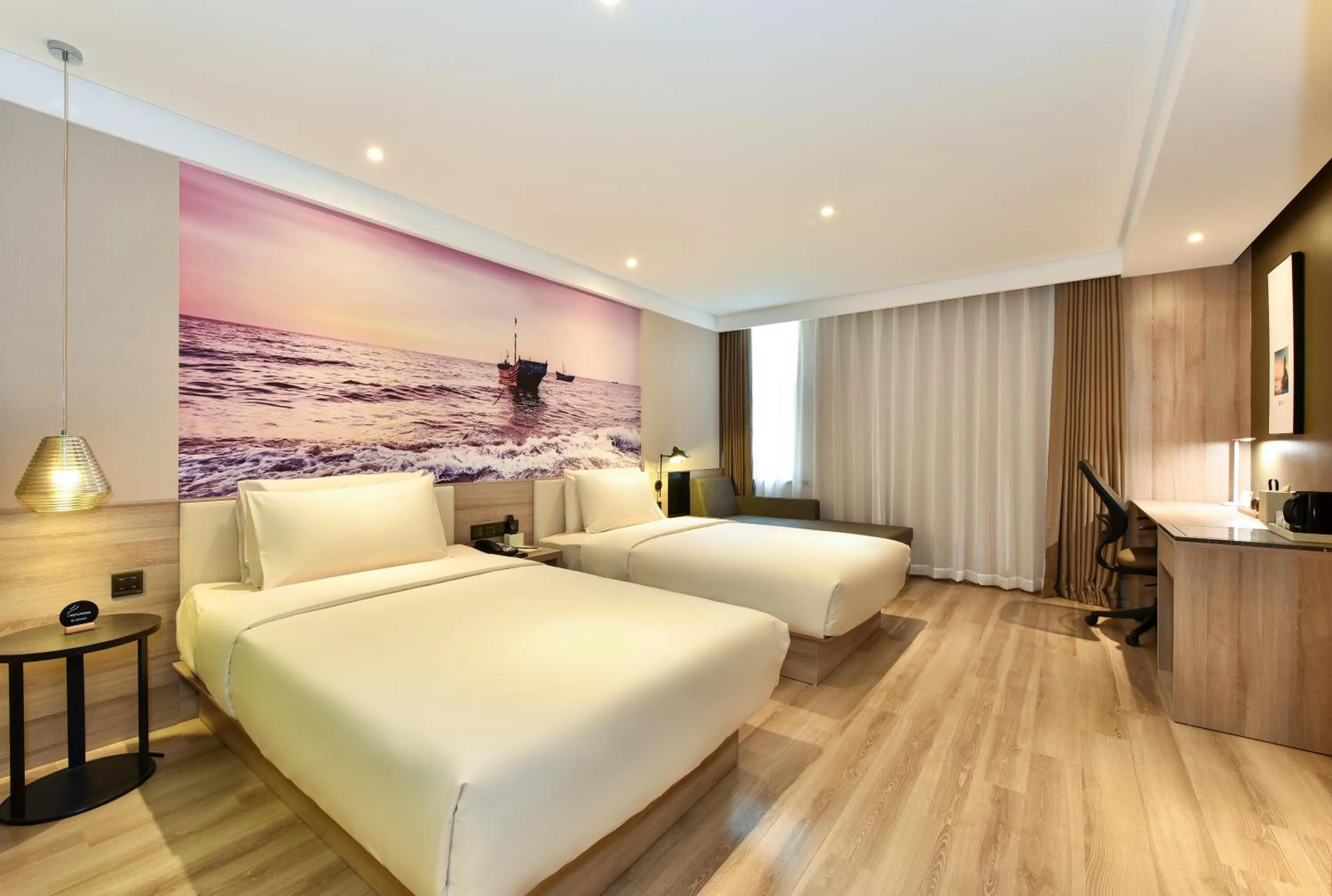 Bed in Atour Hotel Dalian Development Zone Jinma Road