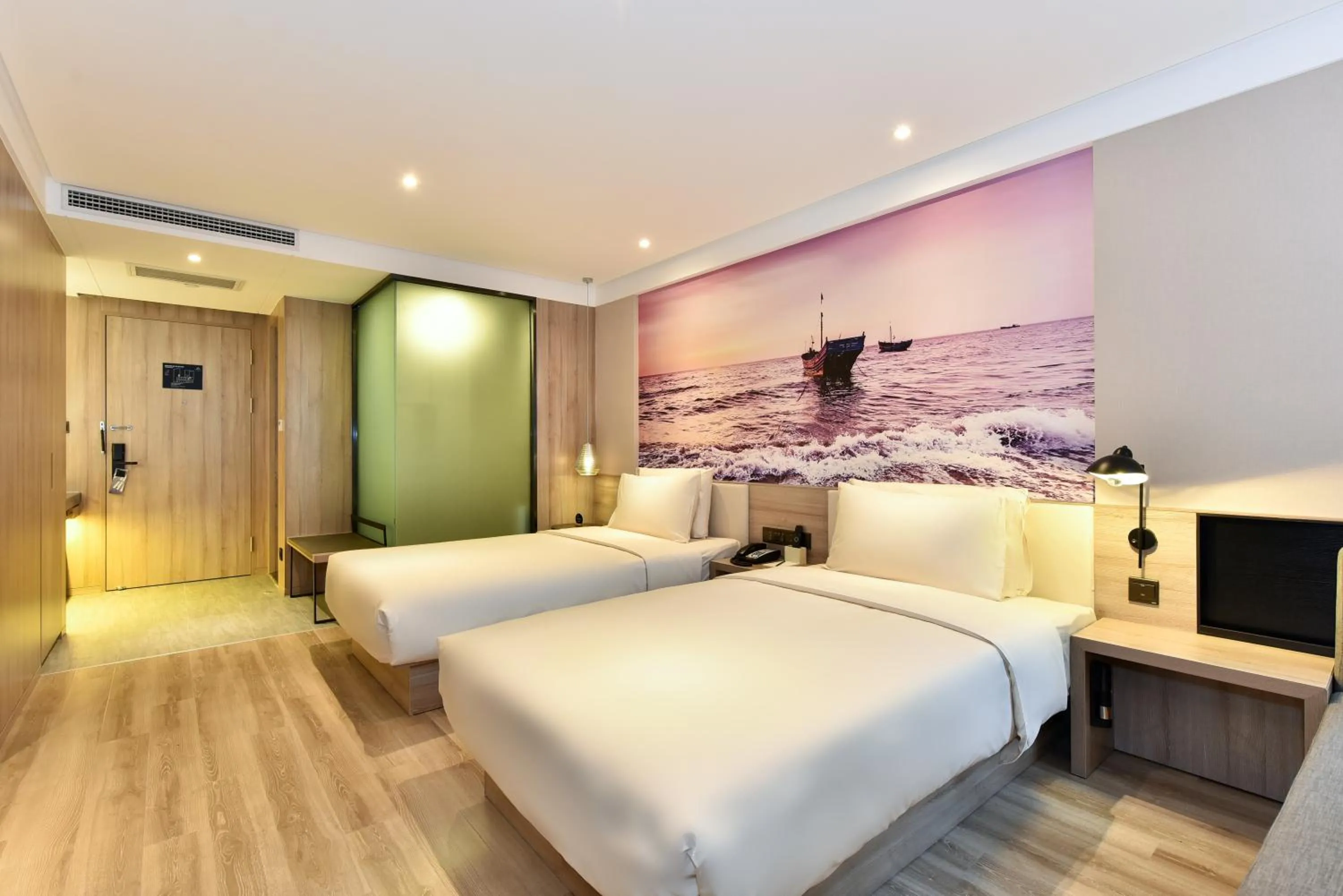 Bedroom, Bed in Atour Hotel Dalian Development Zone Jinma Road