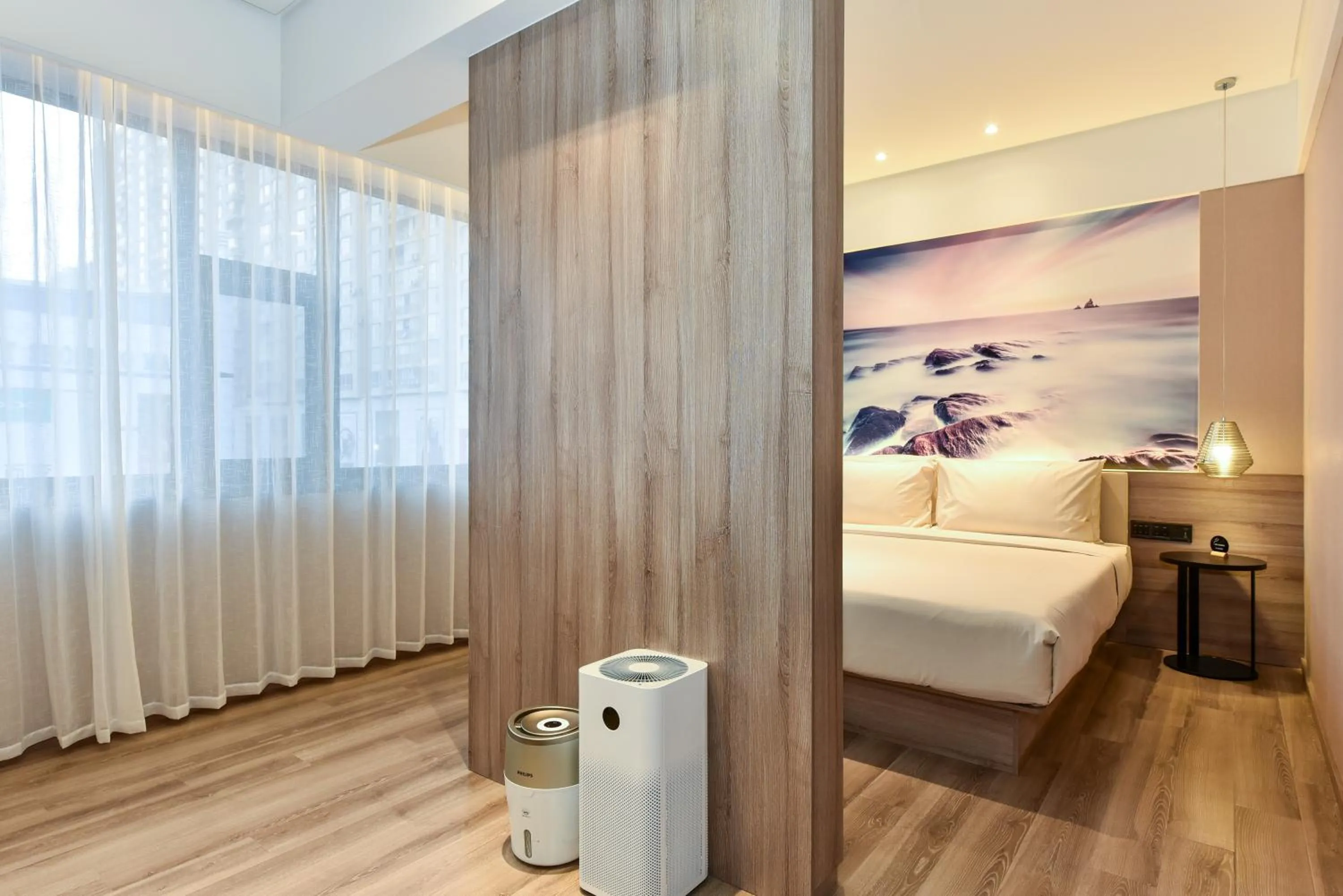 View (from property/room), Bed in Atour Hotel Dalian Development Zone Jinma Road