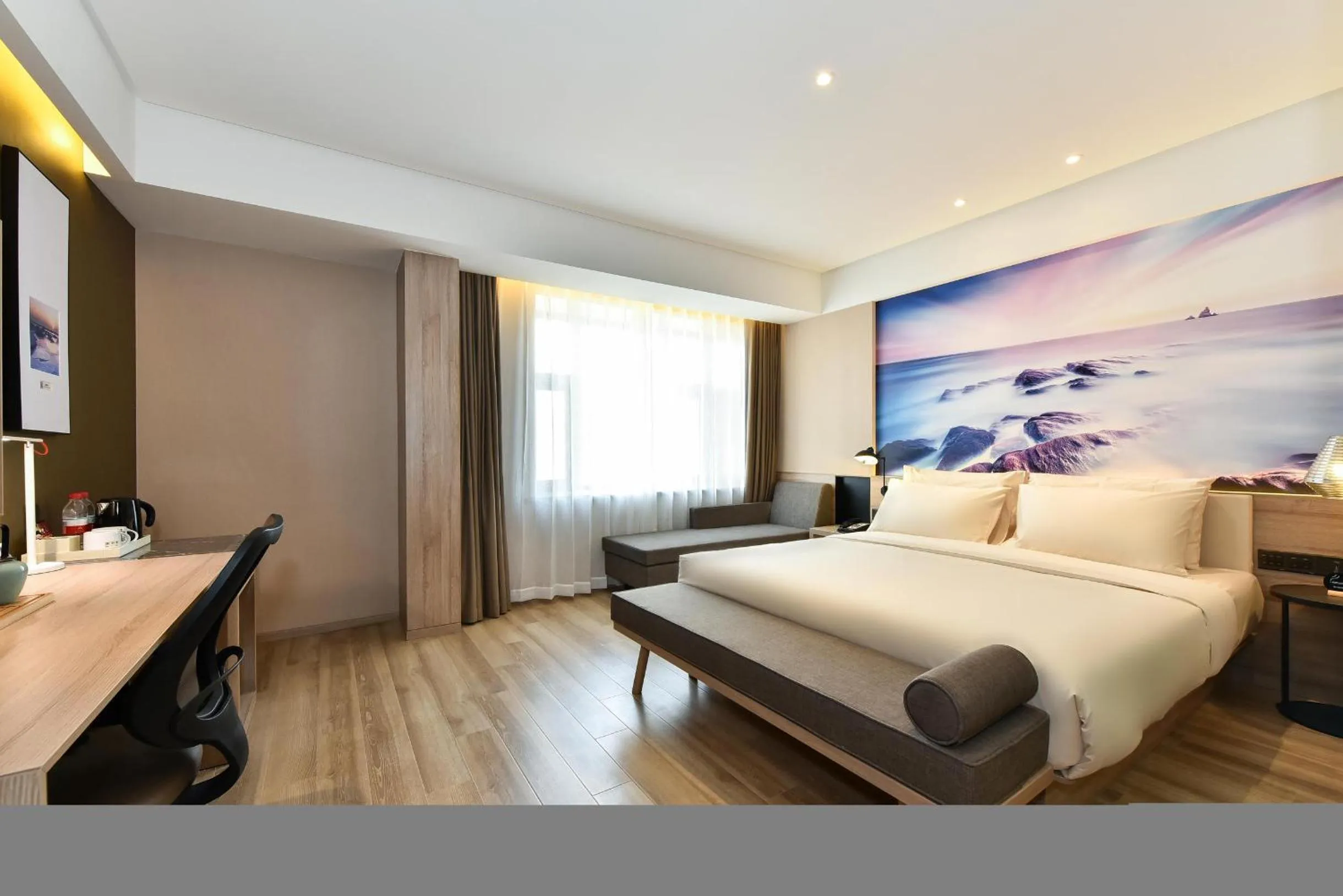 Bed in Atour Hotel Dalian Development Zone Jinma Road