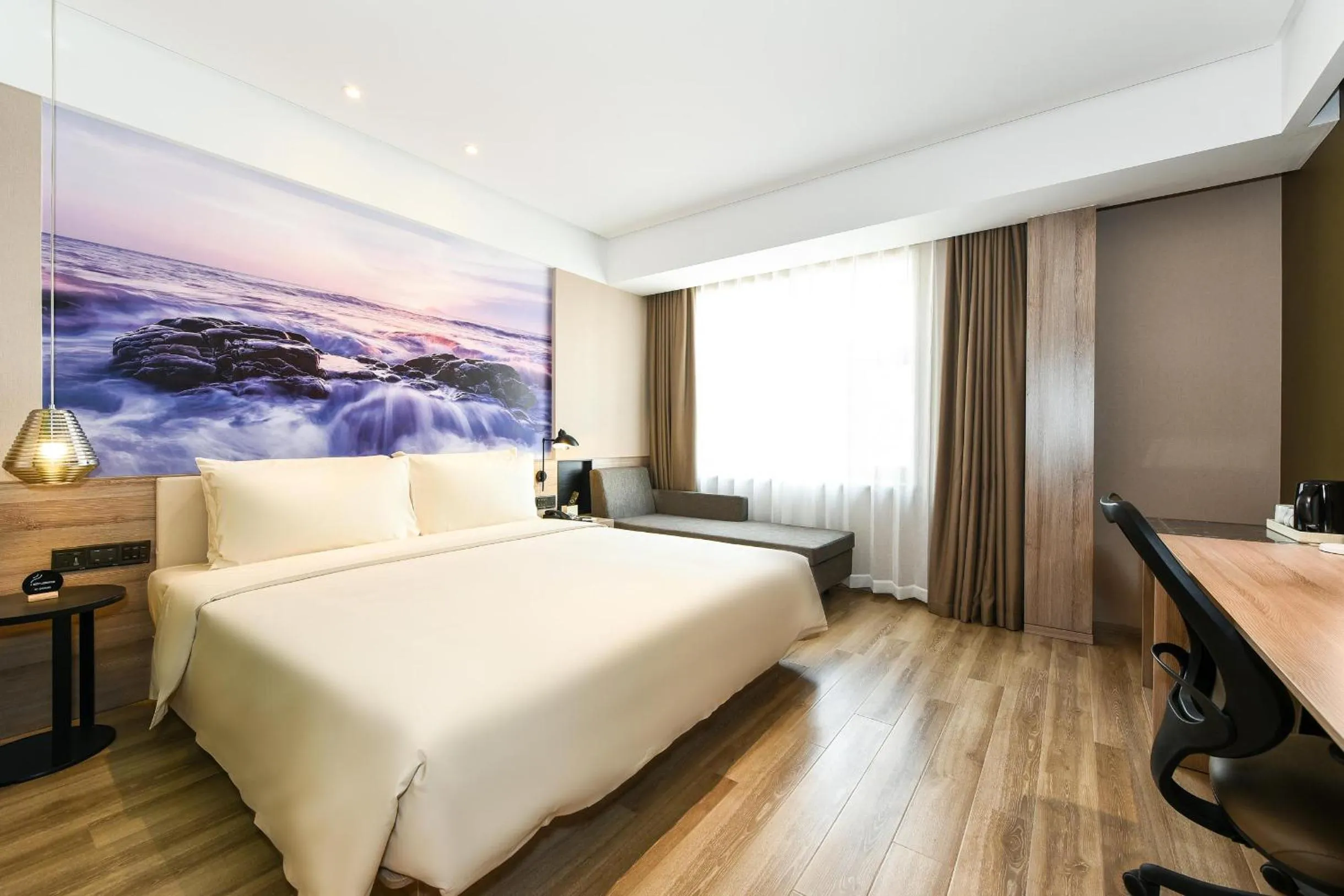 Bed in Atour Hotel Dalian Development Zone Jinma Road