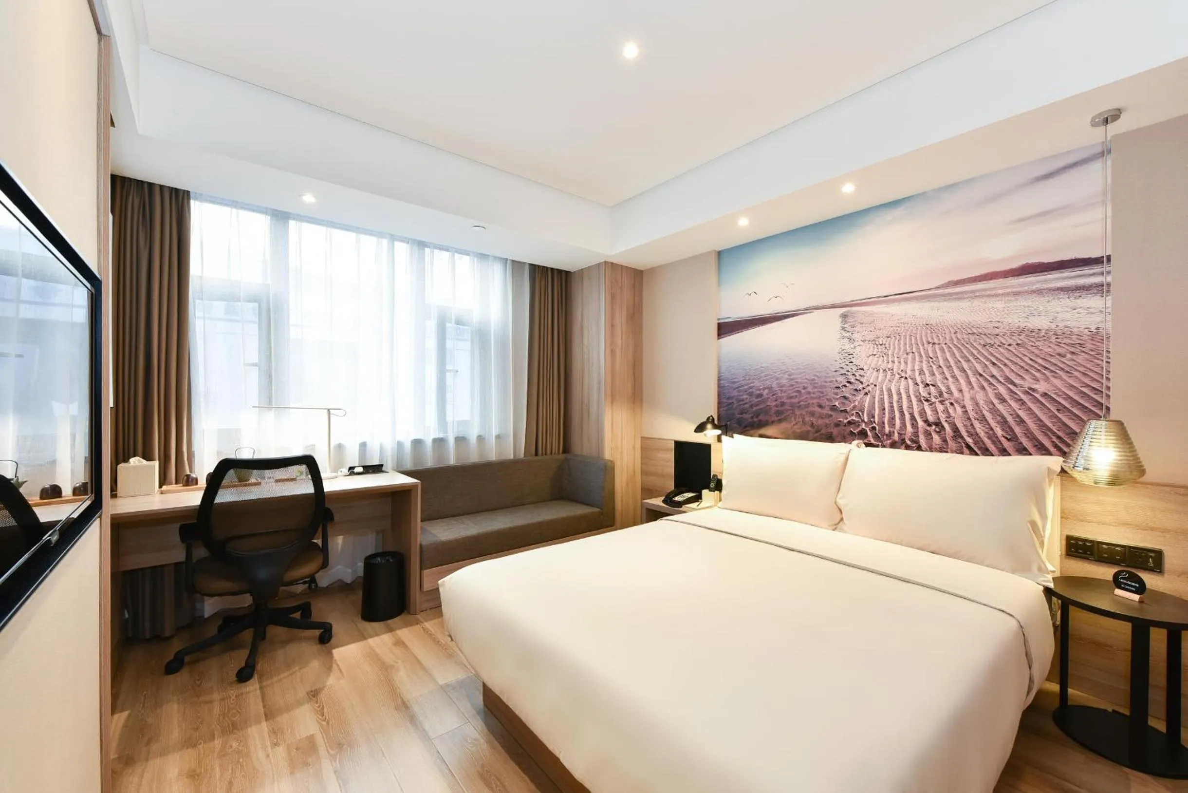 Bed in Atour Hotel Dalian Development Zone Jinma Road
