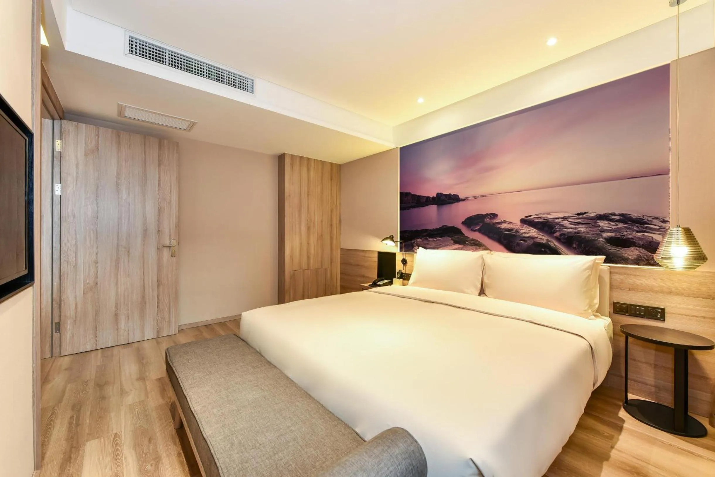 Bed in Atour Hotel Dalian Development Zone Jinma Road