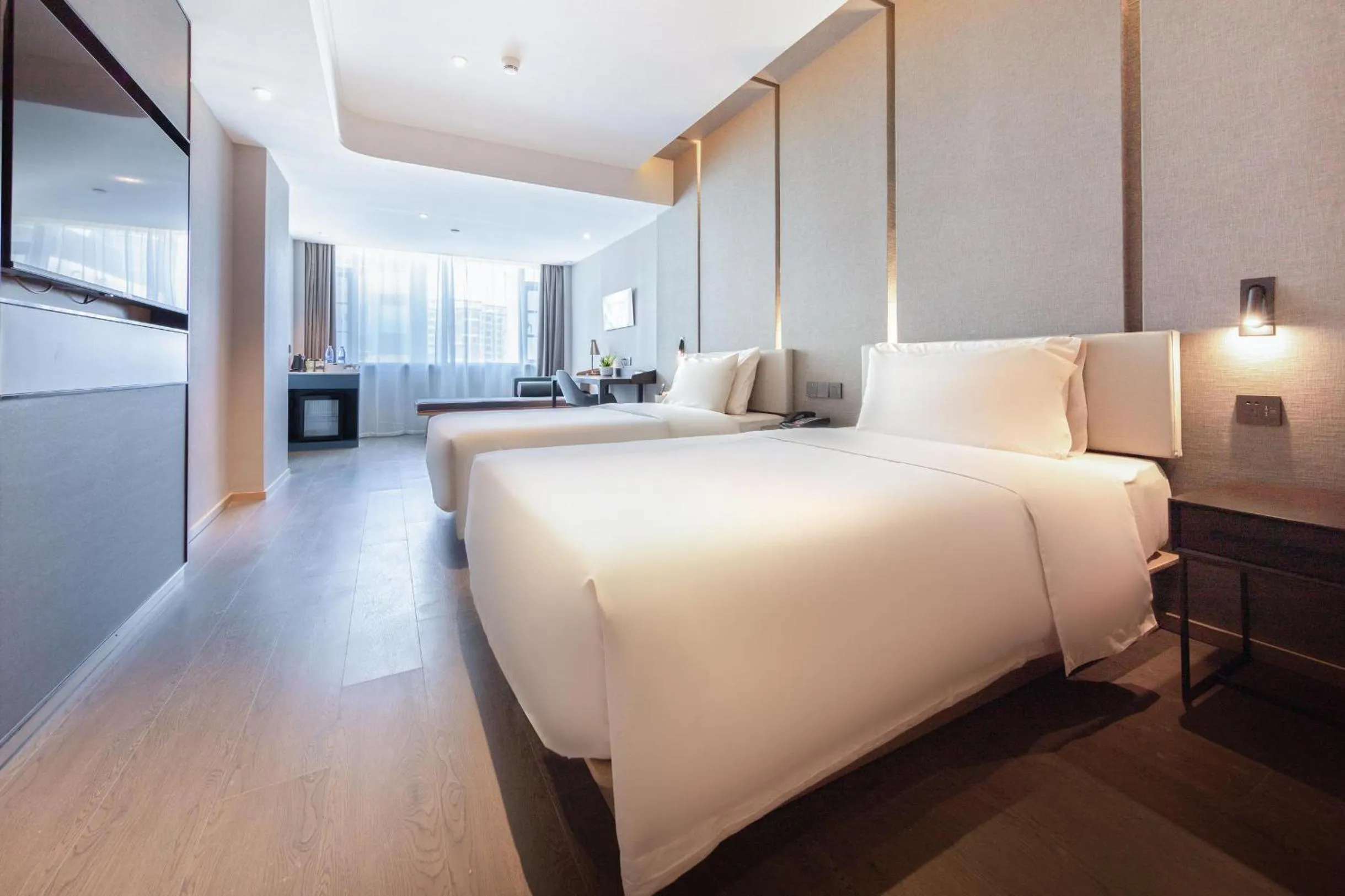 Bed in Atour Hotel Shenzhen Baoan International Convention and Exhibition Center