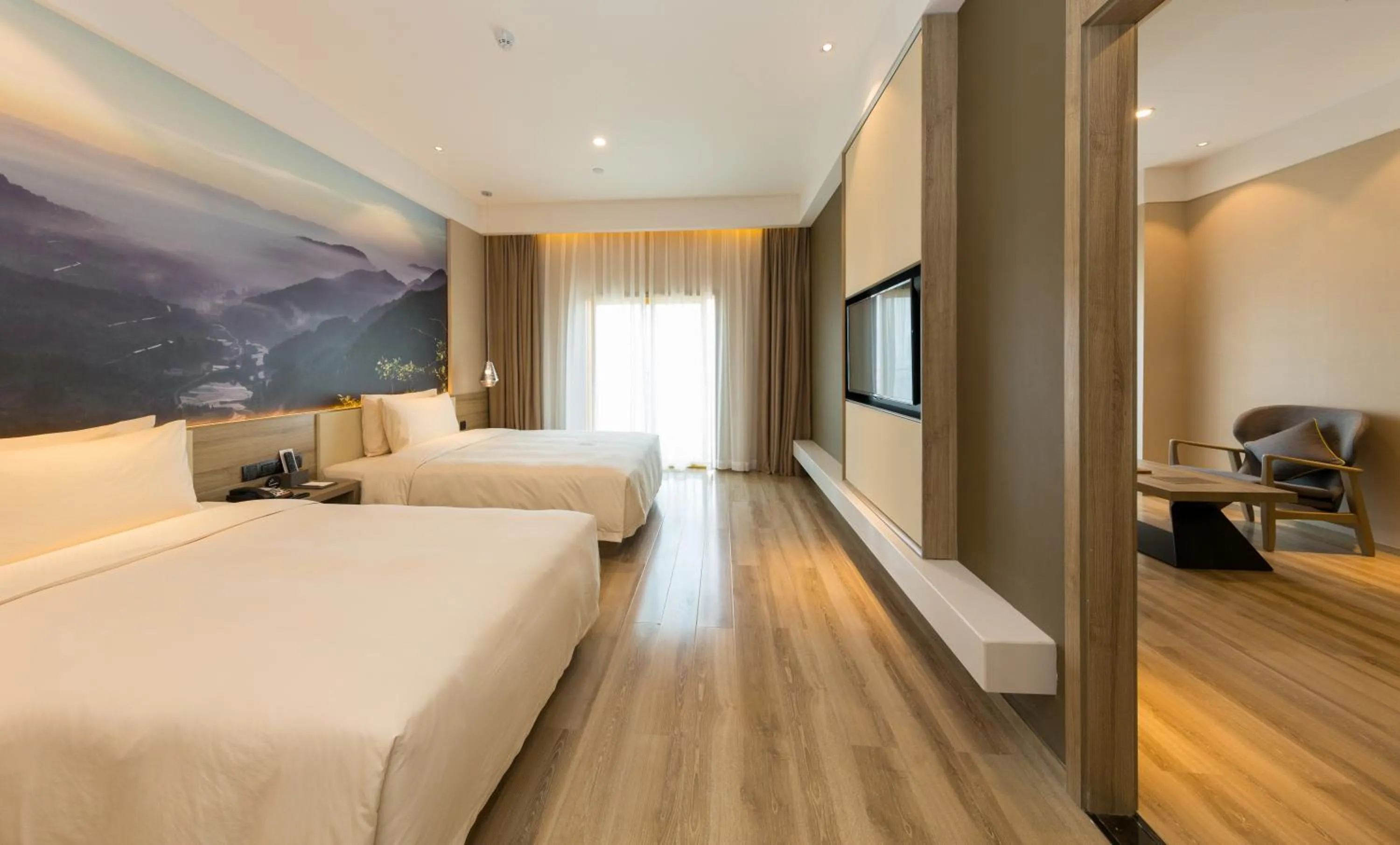 Bed in Atour Hotel Chongqing Hongyadong Riverview