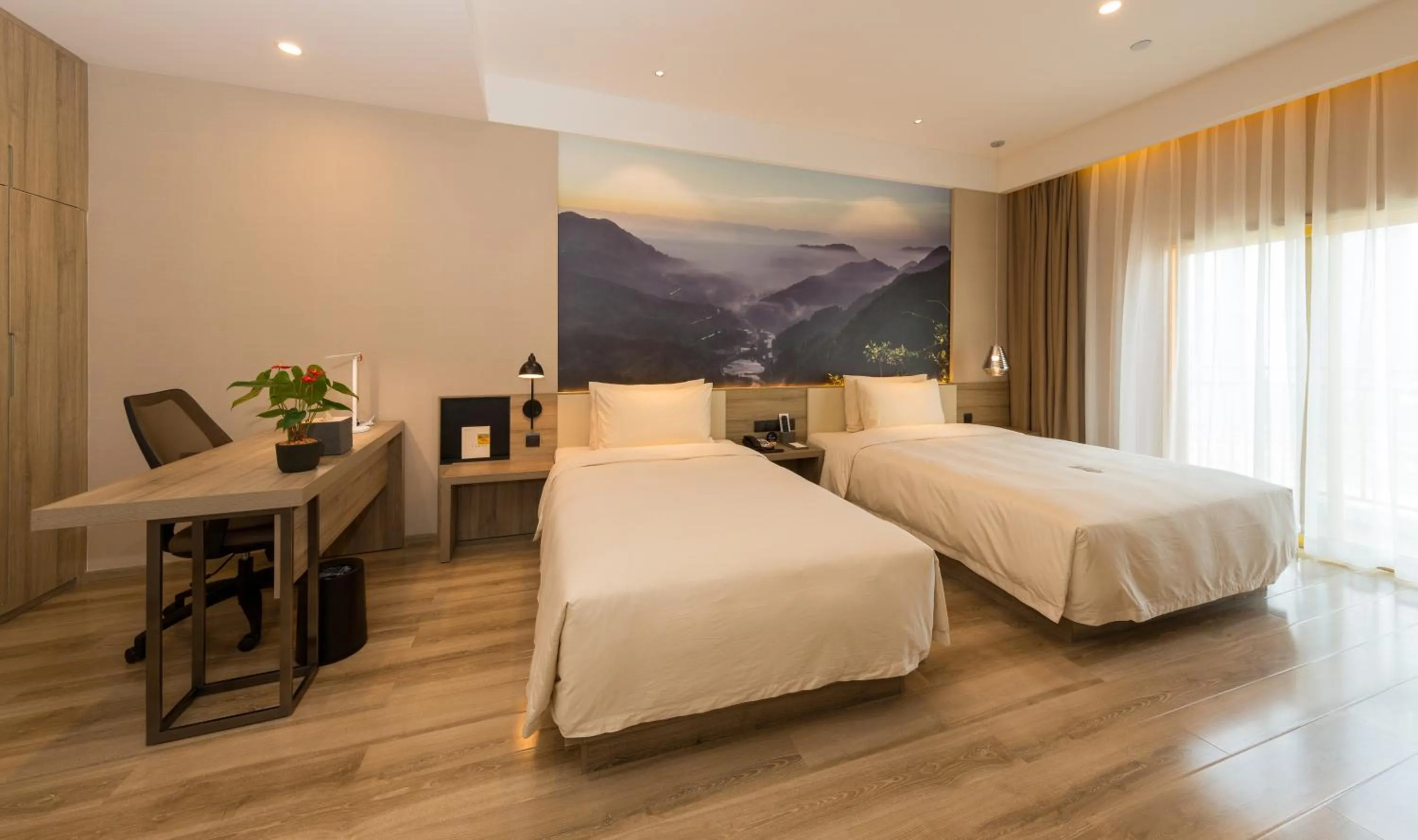 Bed in Atour Hotel Chongqing Hongyadong Riverview