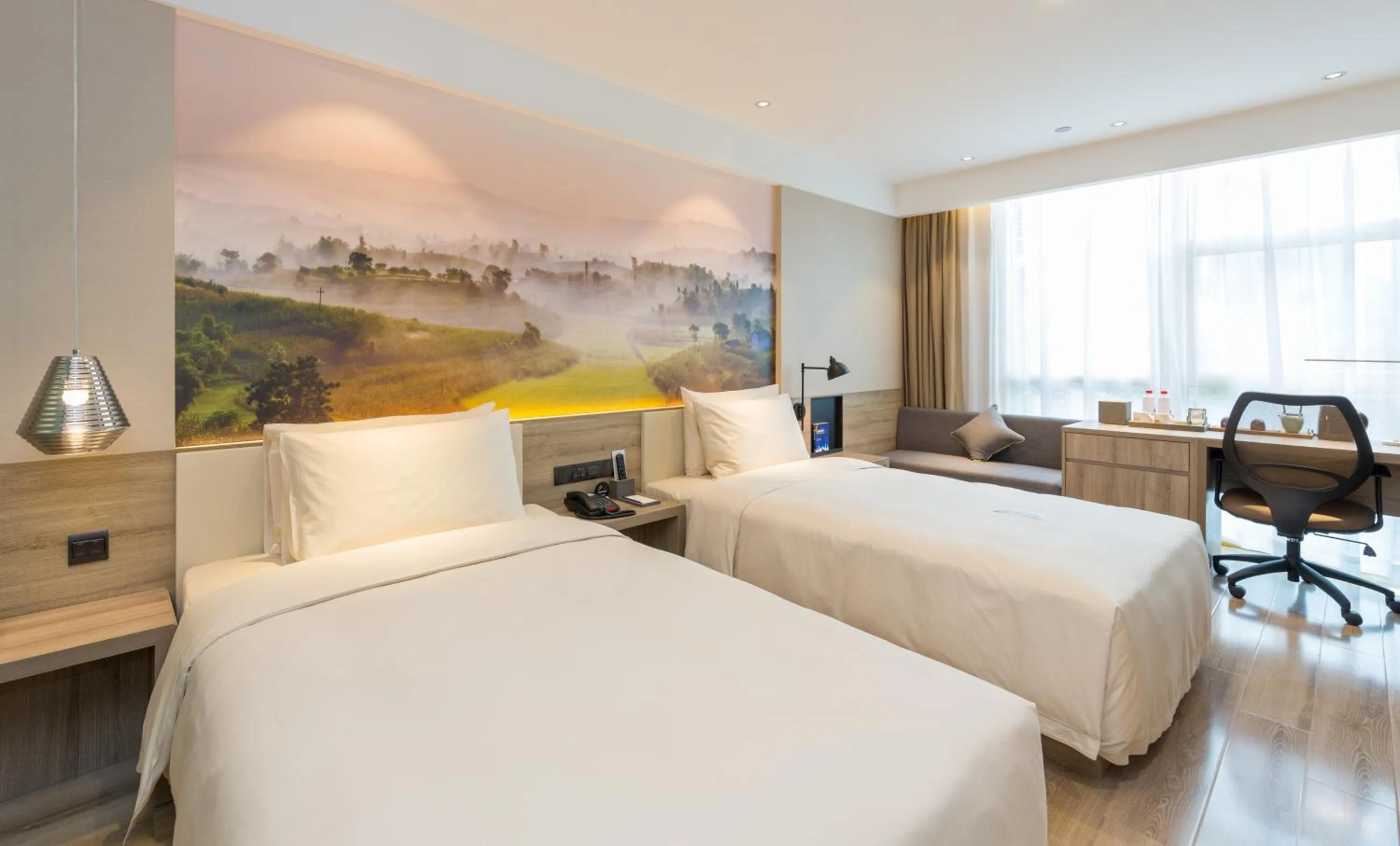 Bed in Atour Hotel Chongqing Hongyadong Riverview