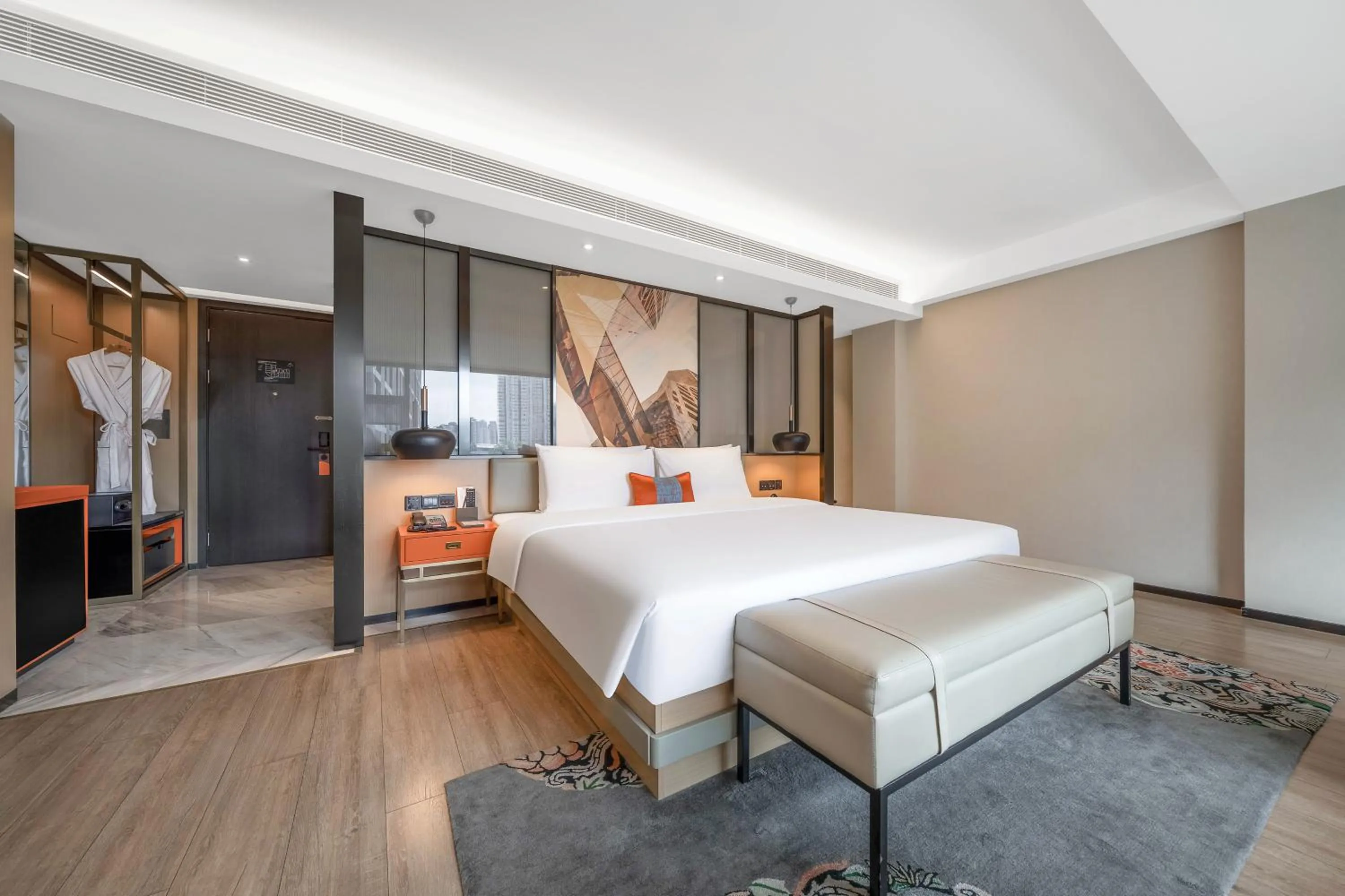 Bed in Atour S Hotel Chengdu Taikoo Li