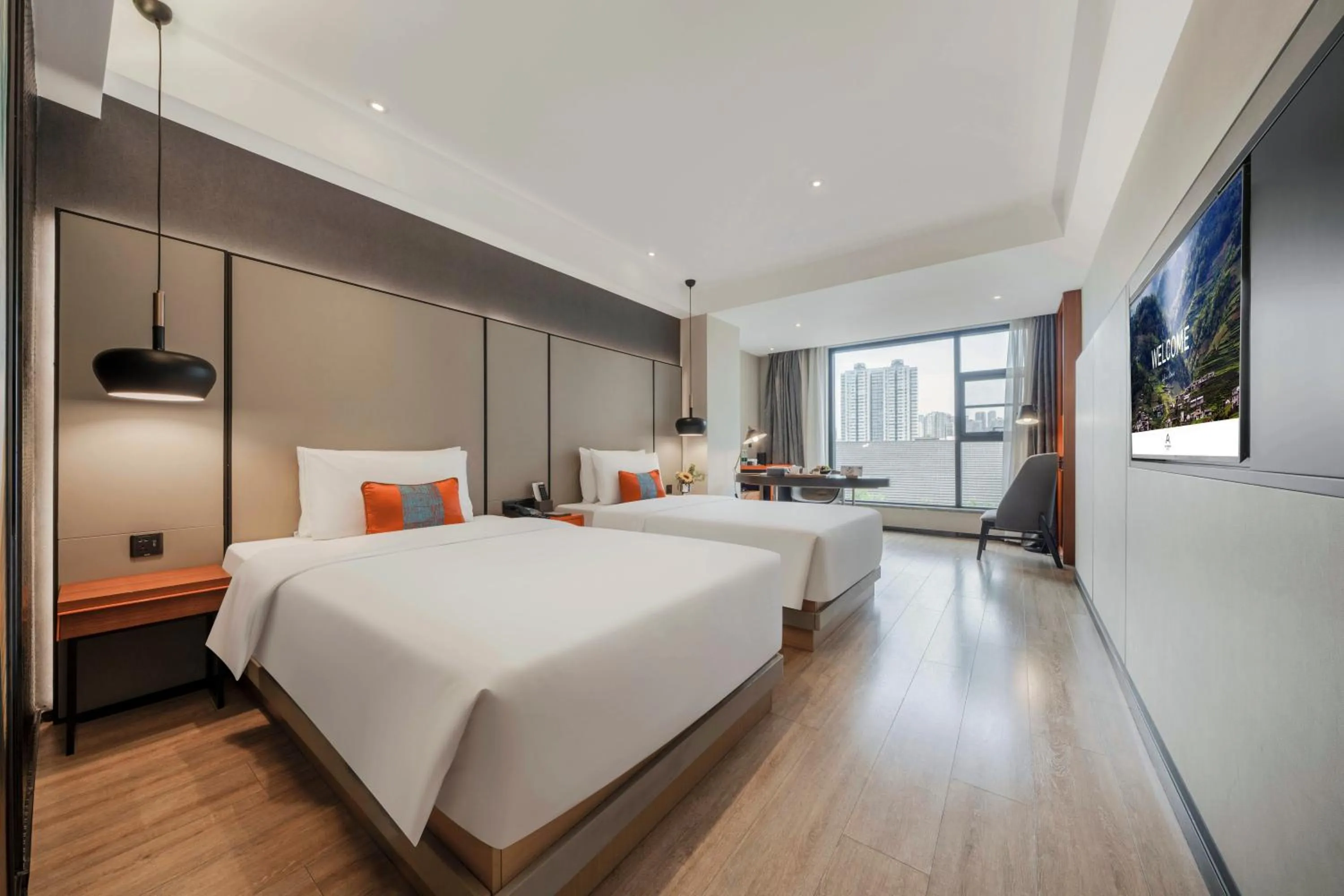 Bed in Atour S Hotel Chengdu Taikoo Li