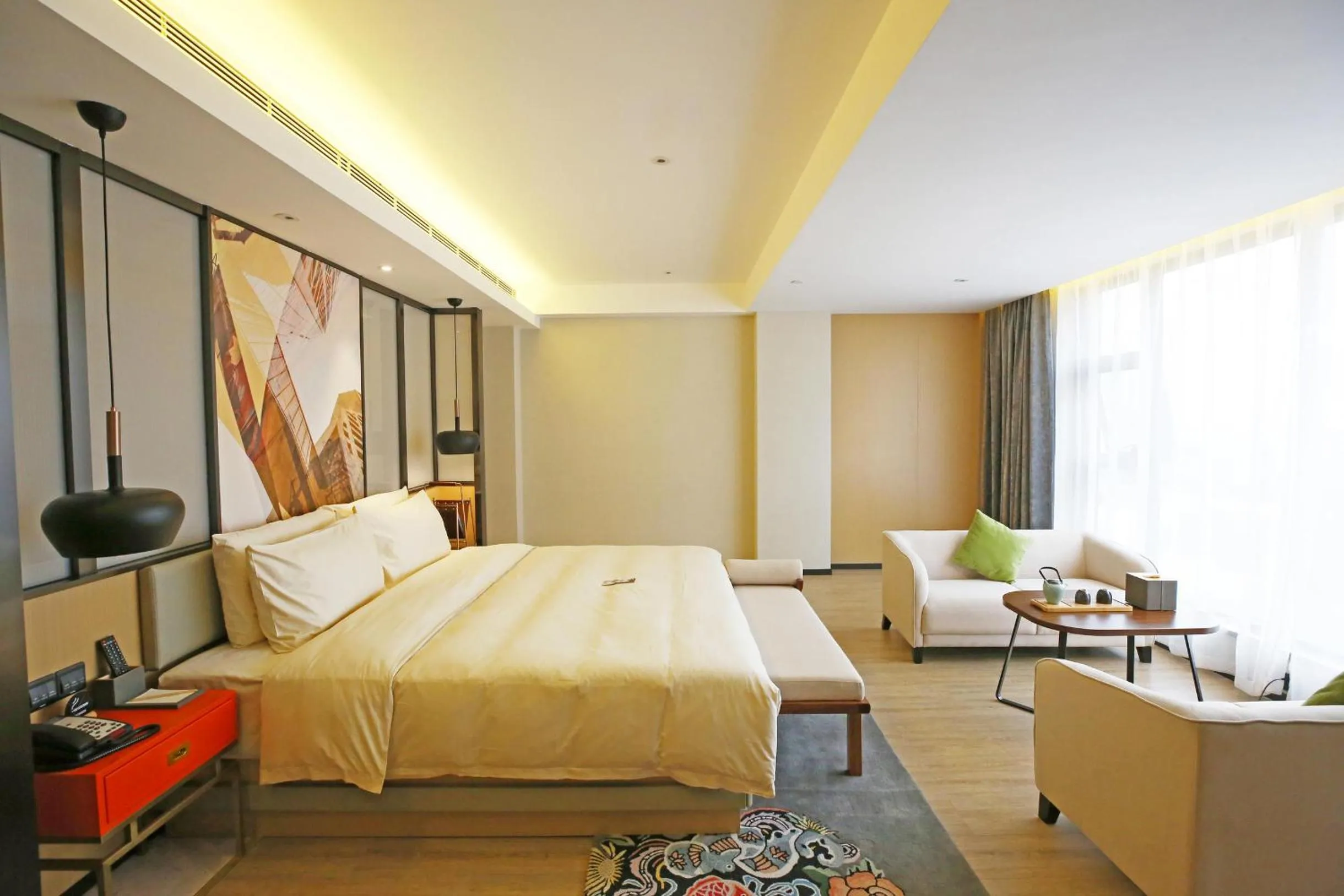 Photo of the whole room, Bed in Atour S Hotel Chengdu Taikoo Li