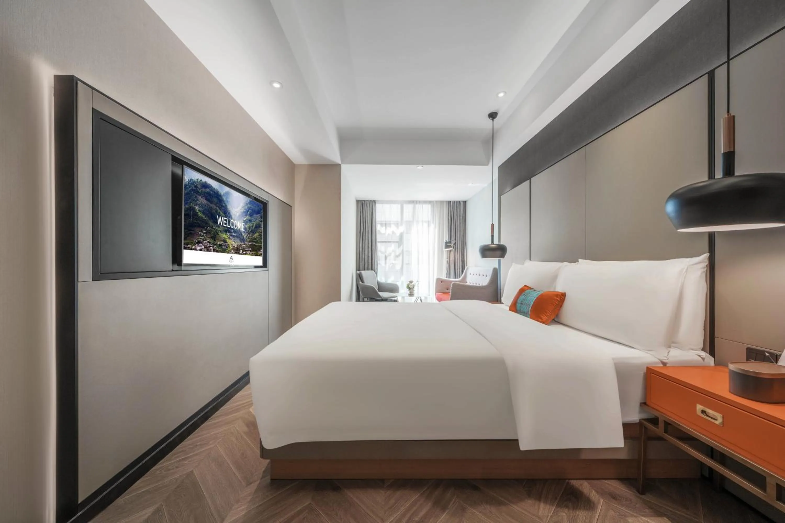 Bed in Atour S Hotel Chengdu Taikoo Li