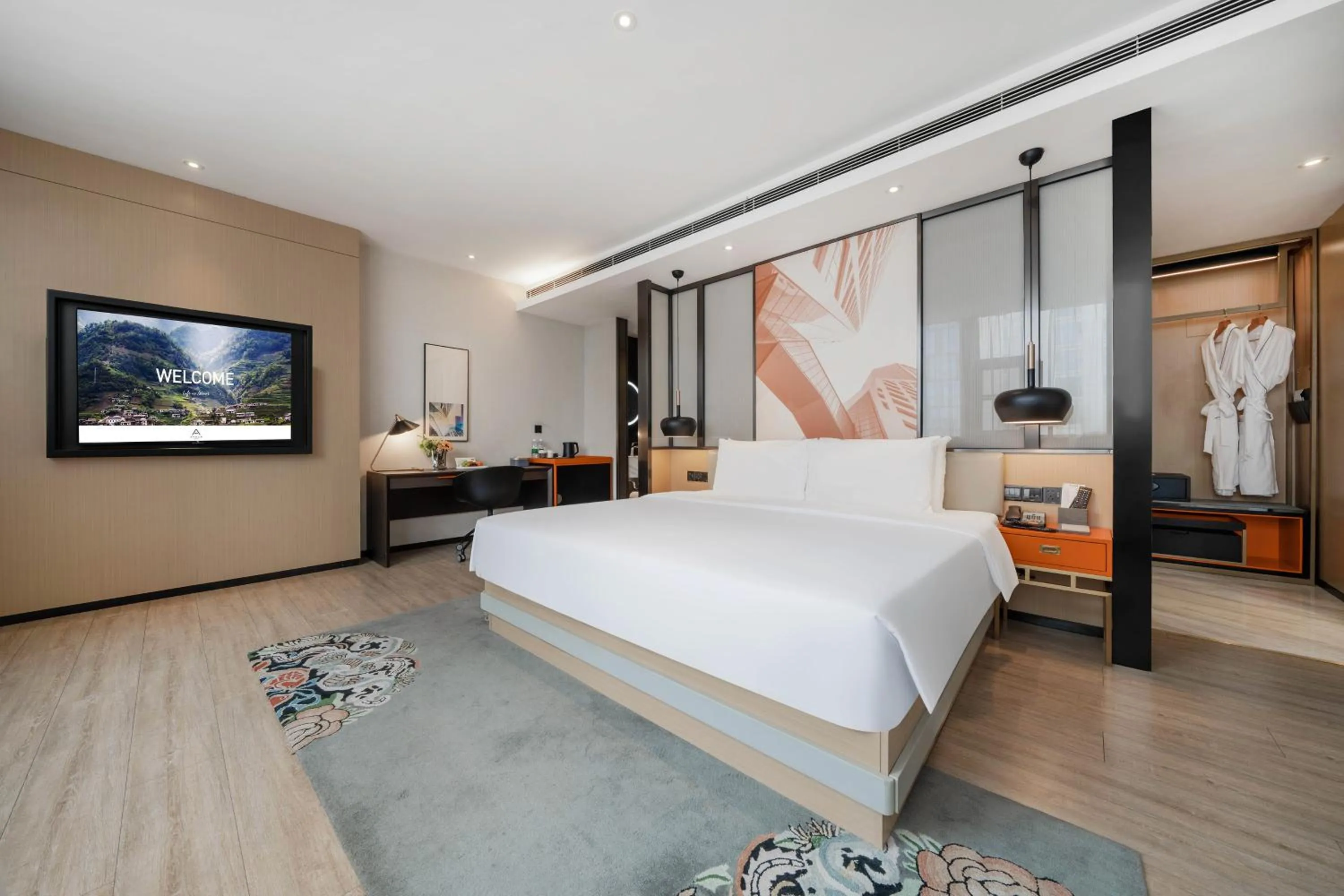 Bed in Atour S Hotel Chengdu Taikoo Li