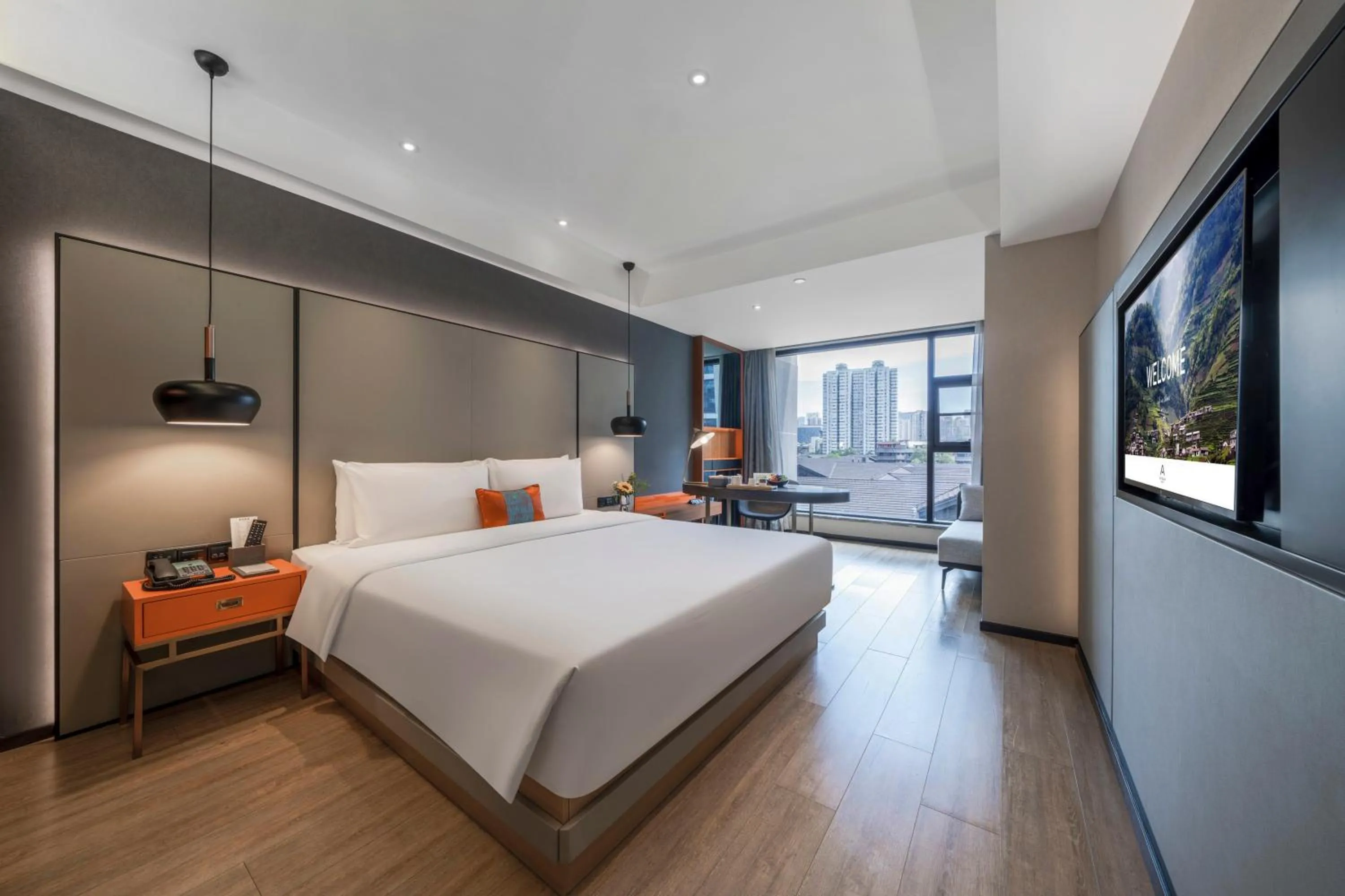 Bed in Atour S Hotel Chengdu Taikoo Li